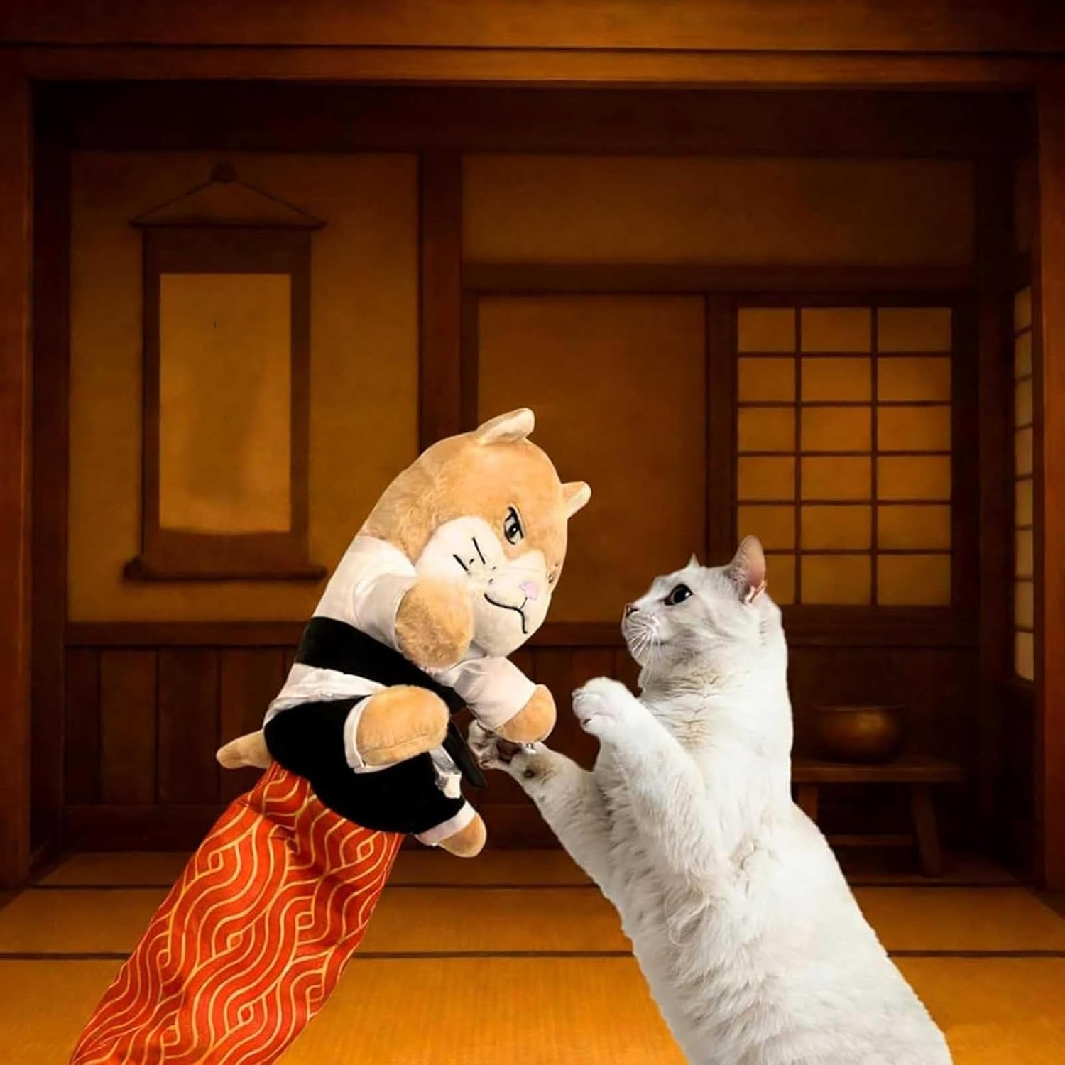 Karate Kitty Cat Wrestling Puppet, Cat Karate Kitty Puppet with Protective Forearm Sleeve, Cats Wrestling Glove Interactive Toy for Kittens and Adult Cats, Engage Natural Hunting Instincts (1Pc) - 2Pc image number 4