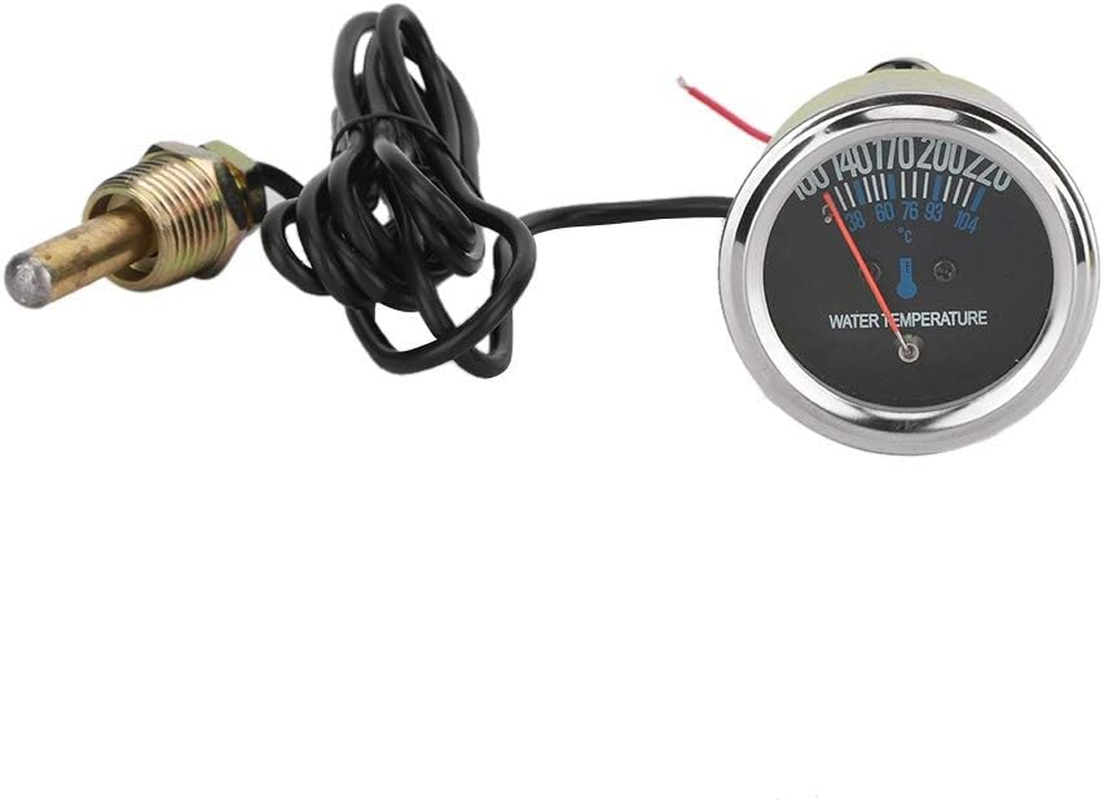 Metal Car 52Mm Mechanical Water Temperature Thermometer Gauge 12V Yellow Light image number 4