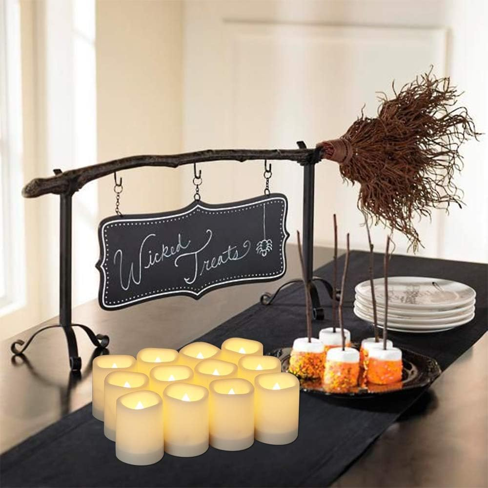 24Pc Flameless Candles Battery Operated, 200+ Hours Flickering Fake Candles Electric LED Candles for Home Decor Electric Candle Tea Lights Table Decorations, Wedding, Aniversary, Halloween, Christmas image number 2