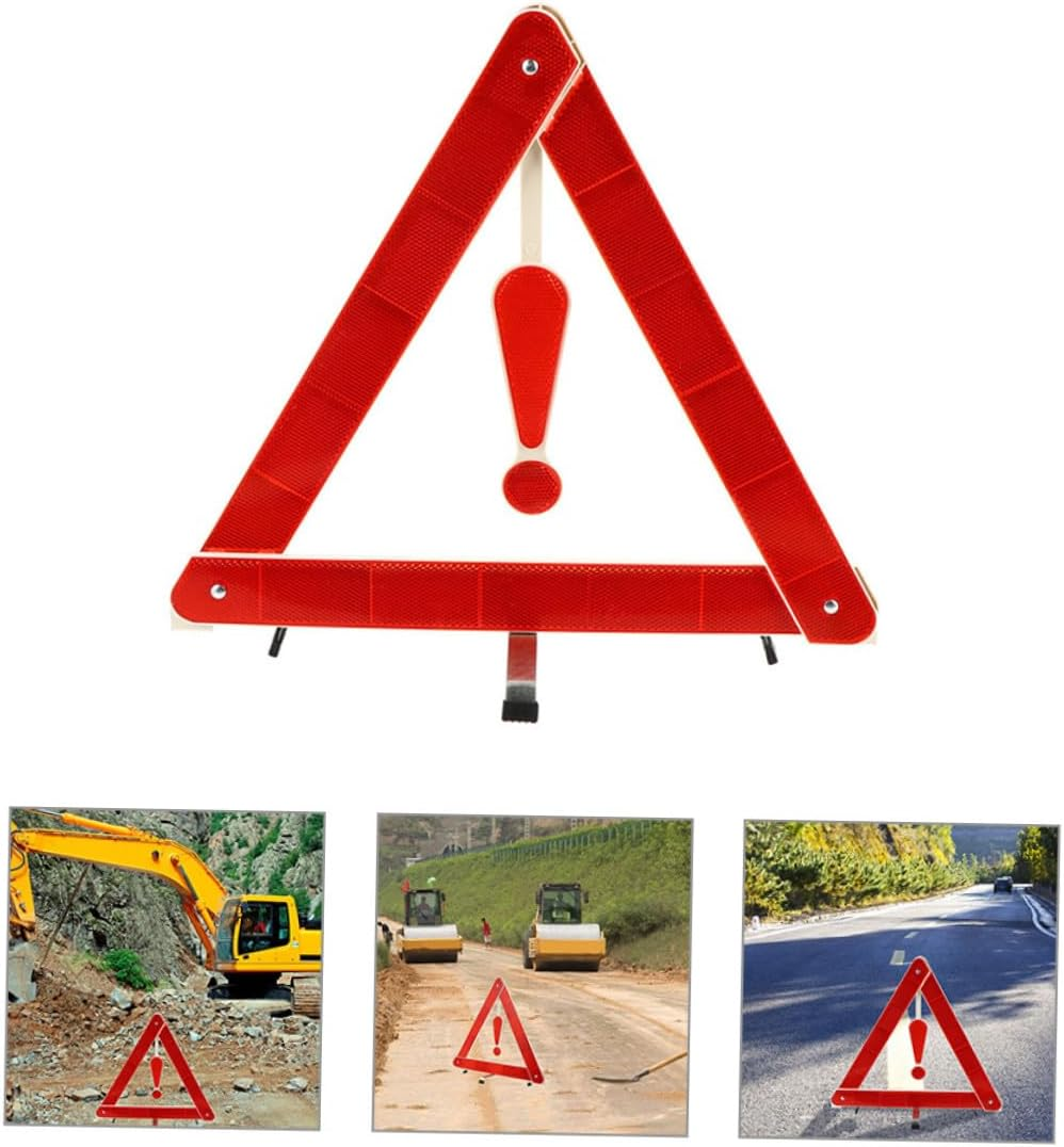 3Pcs Reflective Warning Triangles Roadside Safety Kit for Vehicles with Non-Skid Stable Base High Brightness Triangles for Cars Trucks and Transport image number 2