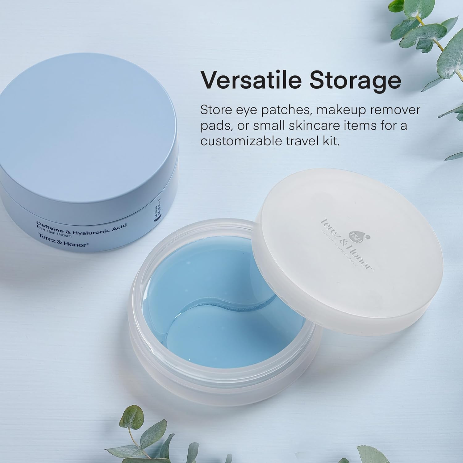 Terez & Honor Small Travel Containers for Skincare: Korean Mini Containers with Lids for Toner Pads & under Eye Patches DIY - Travel-Friendly, Reusable, Leak Proof Skincare Storage Made in Korea