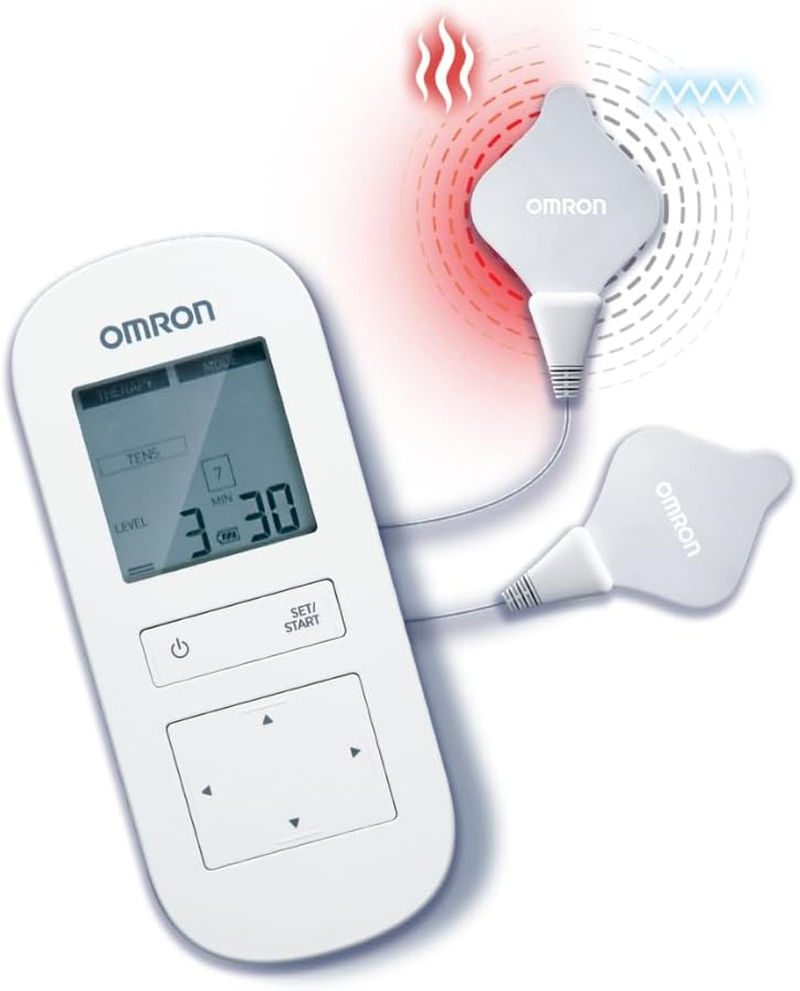Omron HVF311 Electronic Nerve Stimulator for Drug-Free Pain Relief &ndash; Soothing Heat with 6 Massage Modes, Soft Touch Pads, Compact Design, LCD Screen and 2+2 Year Warranty image number 6