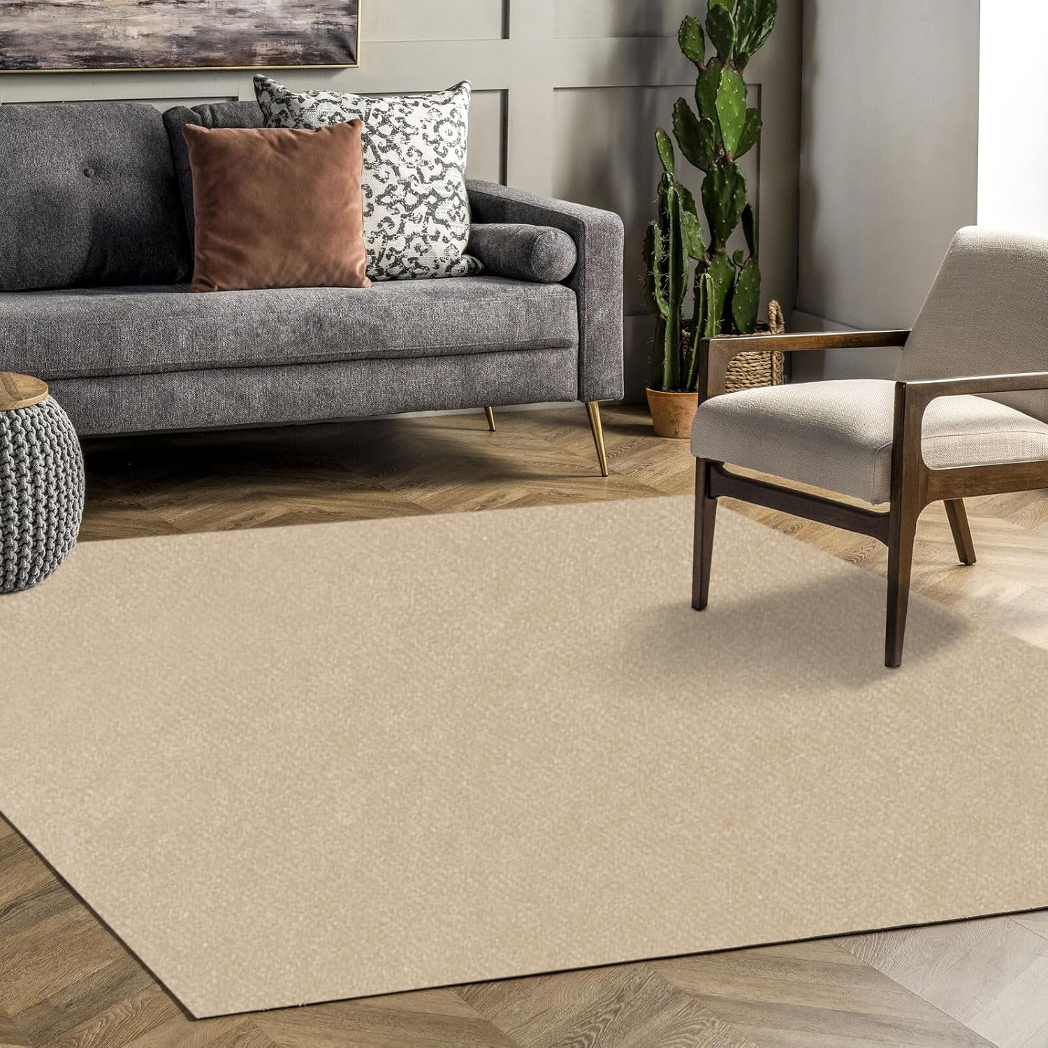 Self-Adhesive Scratching Mat Cat Scratch Protection Rugs for Sofa Furniture Door, DIY Trimmable Multifunctional Carpet Mat, Floor Protection Mat, Non-Slip Stair Treads Mats image number 4