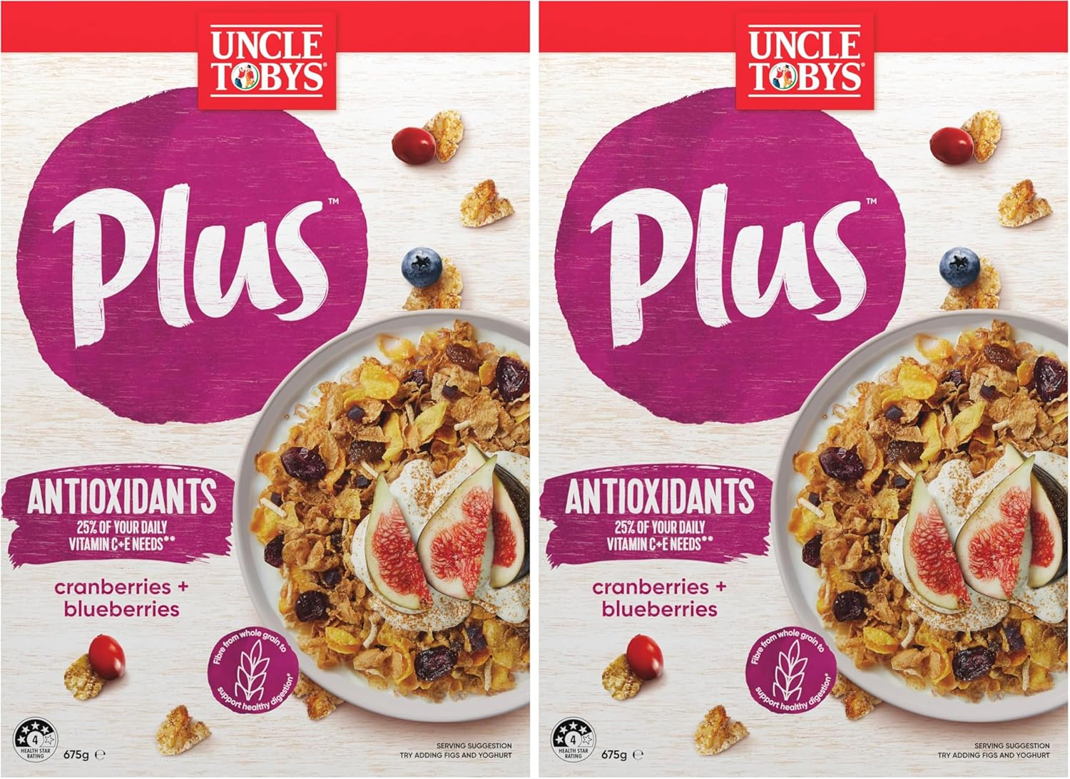 Uncle Tobys plus Antioxidant Breakfast Cereal 675 G image number 1