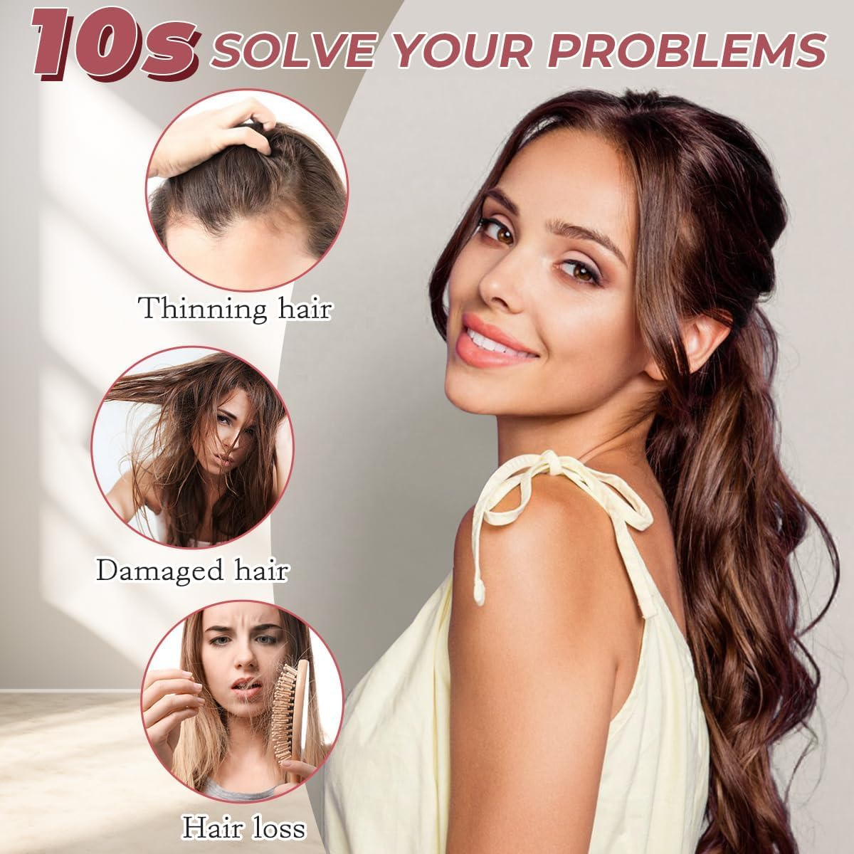 Claw Clip Ponytail Extension 18" Clip in Wavy Ponytail Hair Extensions Long Pony Tails for Women Extensions Light Chestnut Brown Wave Hairpiece(Light Brown) image number 1