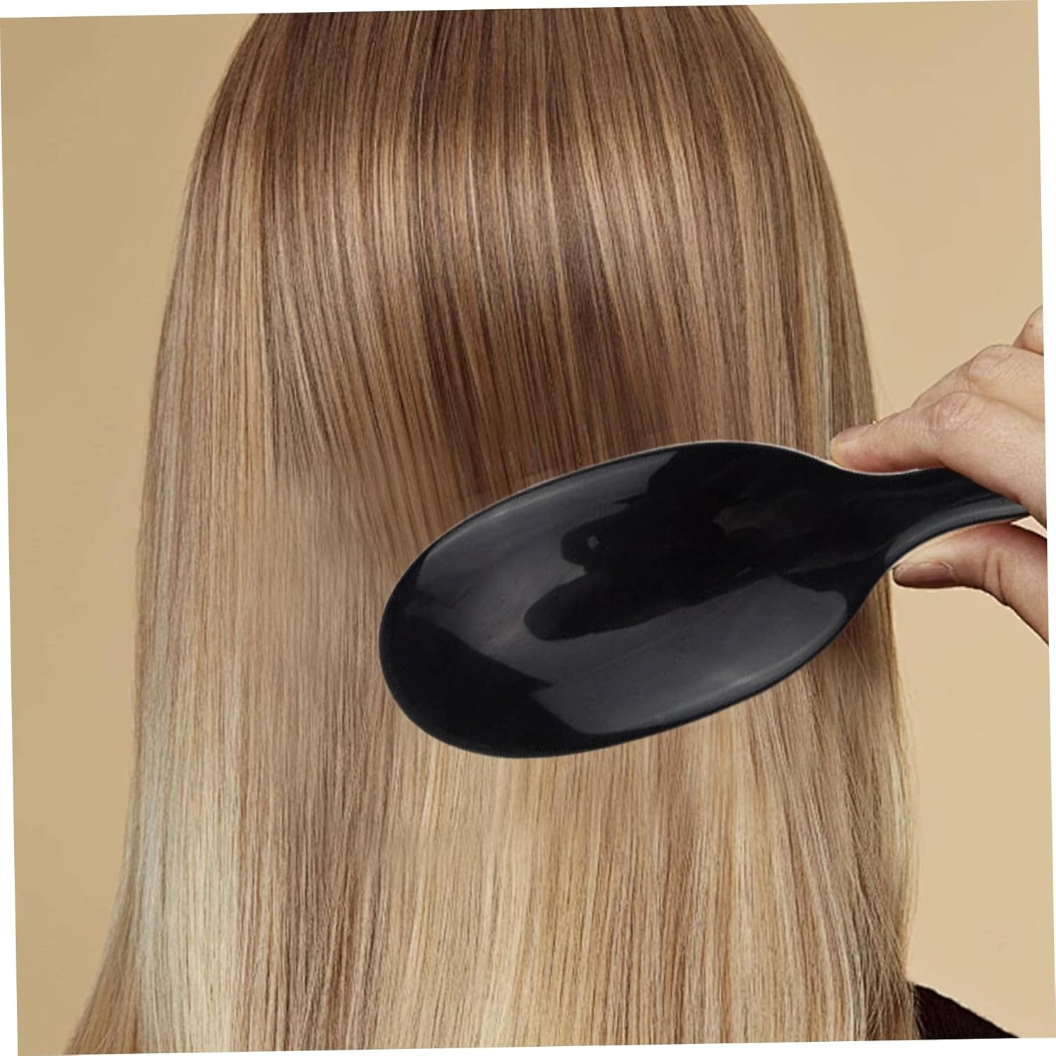 Boar Bristle Hair Brush, 8.5X2.6 Inch Hair Extension Brush with Comfortable Grip, Soft Natural Bristles Comb Paddle Detangling Hairbrush for Women Men- image number 3