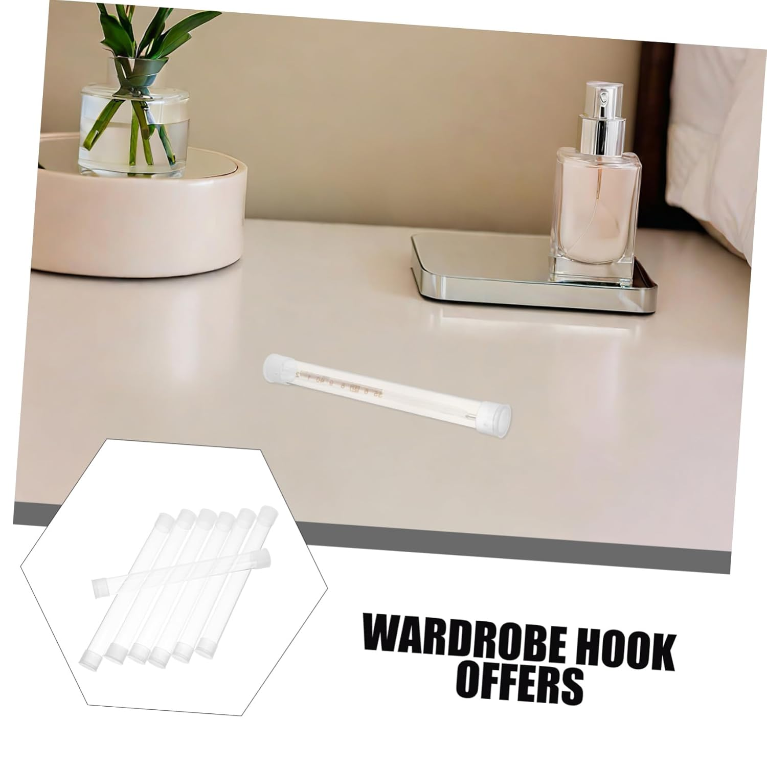 10Pcs Protective Case Transparent Plastic Tube Shockproof Organizer for Travel Home Office Use image number 1