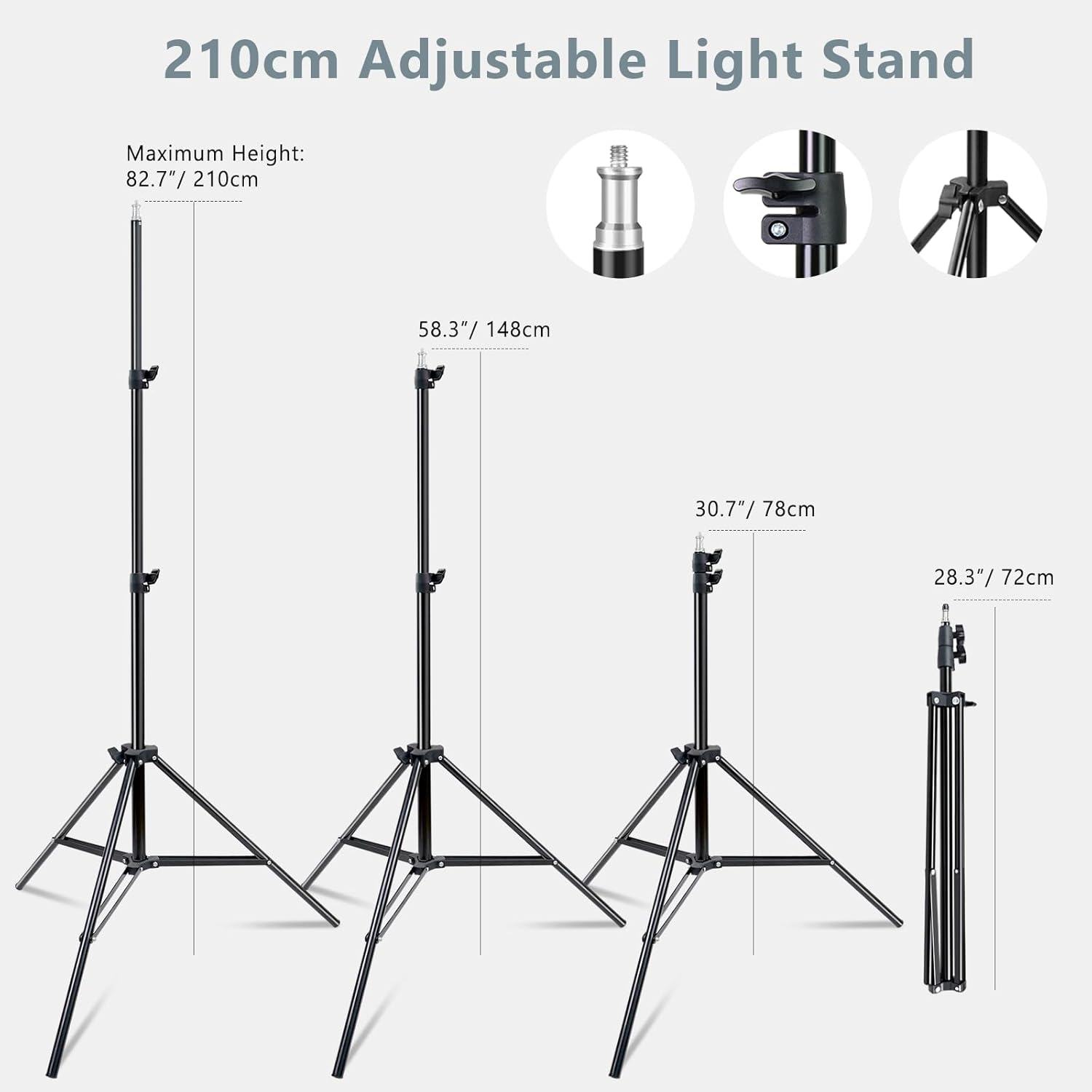 MSKIRA Softbox Lighting Kit Professional Photography 2X135W 5500K Soft Box Lights Continuous Lighting Equipment with Adjustable Light Stand & Carry Bag for Portrait Product Fashion Video Shooting image number 6