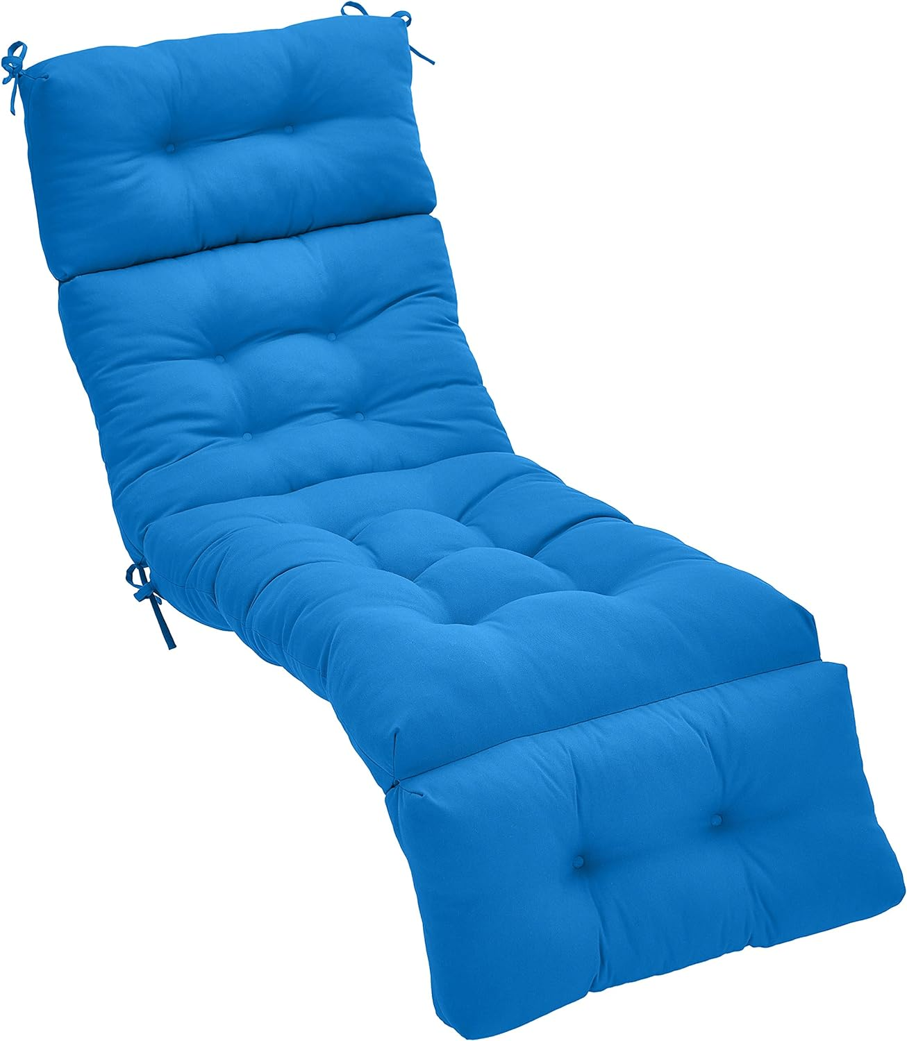 Amazon Basics Tufted Outdoor Lounger Patio Cushion - Blue