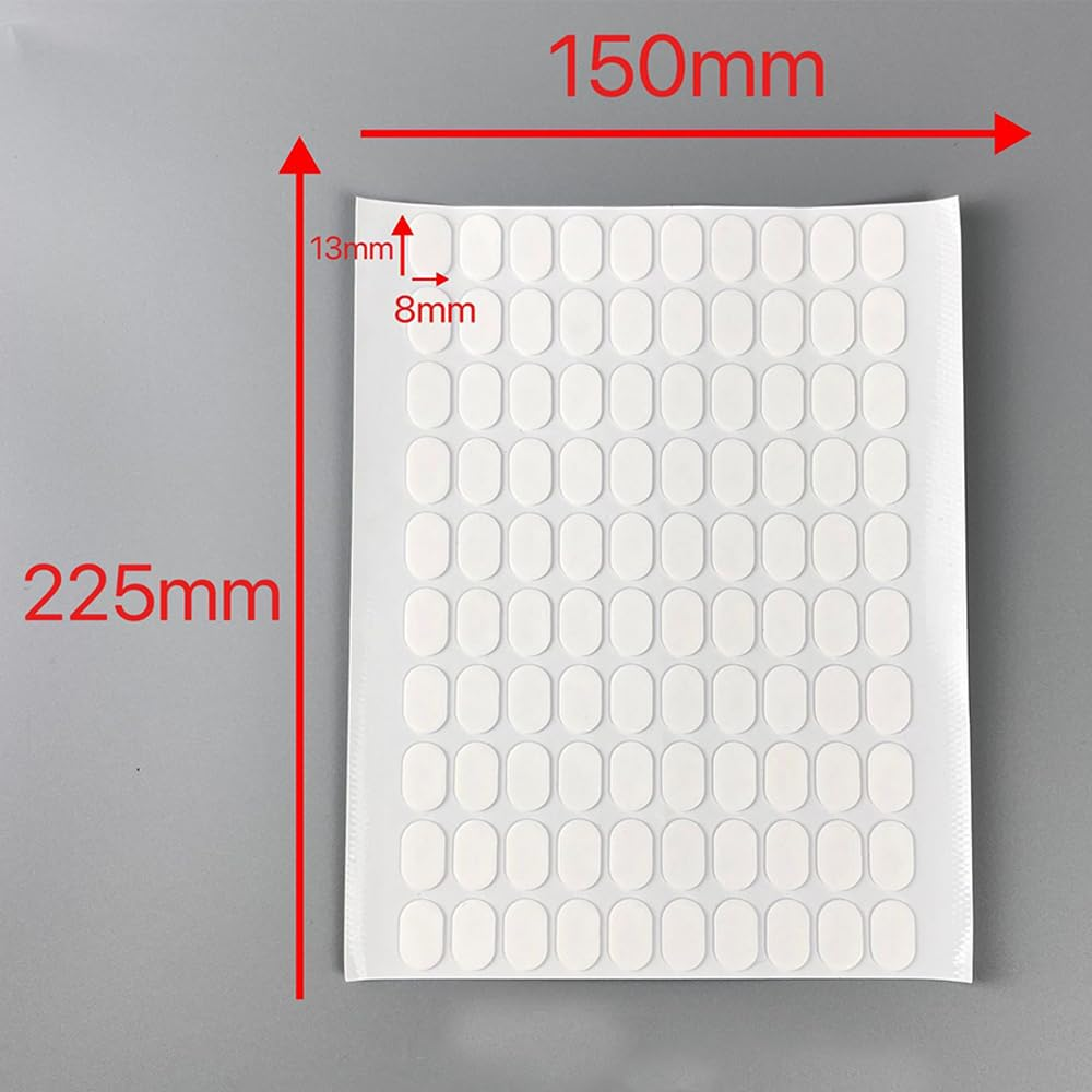 1200Pcs Clear Sticky Tack for Walls, Double Sided Adhesive Dots Clear Sticky Tack Putty Removable,High Strength Glue Point Stickers Dot for Gift Wrapping DIY Scrapbooking Photo Cards Crafting image number 6