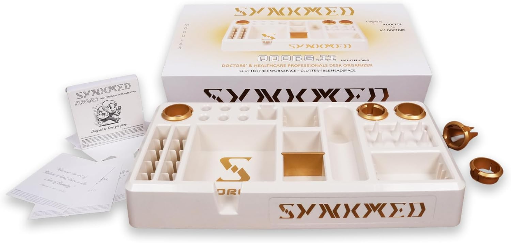 SYNKMED DDORG II: Doctors' Desk Organiser for Medical/Healthcare Professionals, Medical Offices, Clinics, Hospitals for Medical Devices, Equipment, Consumables, Office Supplies, Best Doctors Gift image number 2