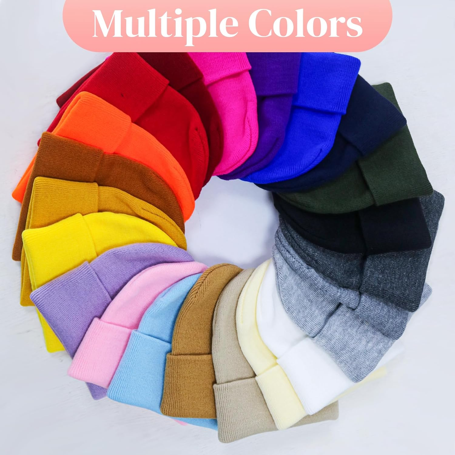 ANTI-REBOUNDUMBRE Satin Lined Beanie for Women Men Winter Hat Silk Lining Warm Cuffed Beanie Knit Hats image number 4
