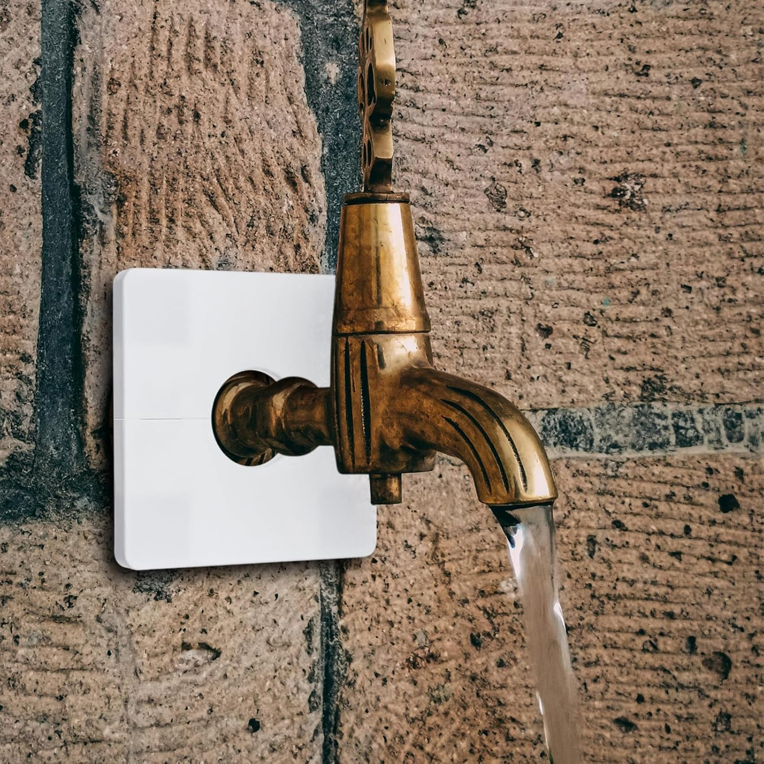 Square Plumbing Cover Plate,6Pcs Self Adhesive Pipe Plate Covers,Self-Adhesive Wall Hole Cover Square Pipe Cover Shower Pipe Covers,Abs Plastic Square Pipe Wall Covers Self-Adhesive Pipe Plate Covers image number 5