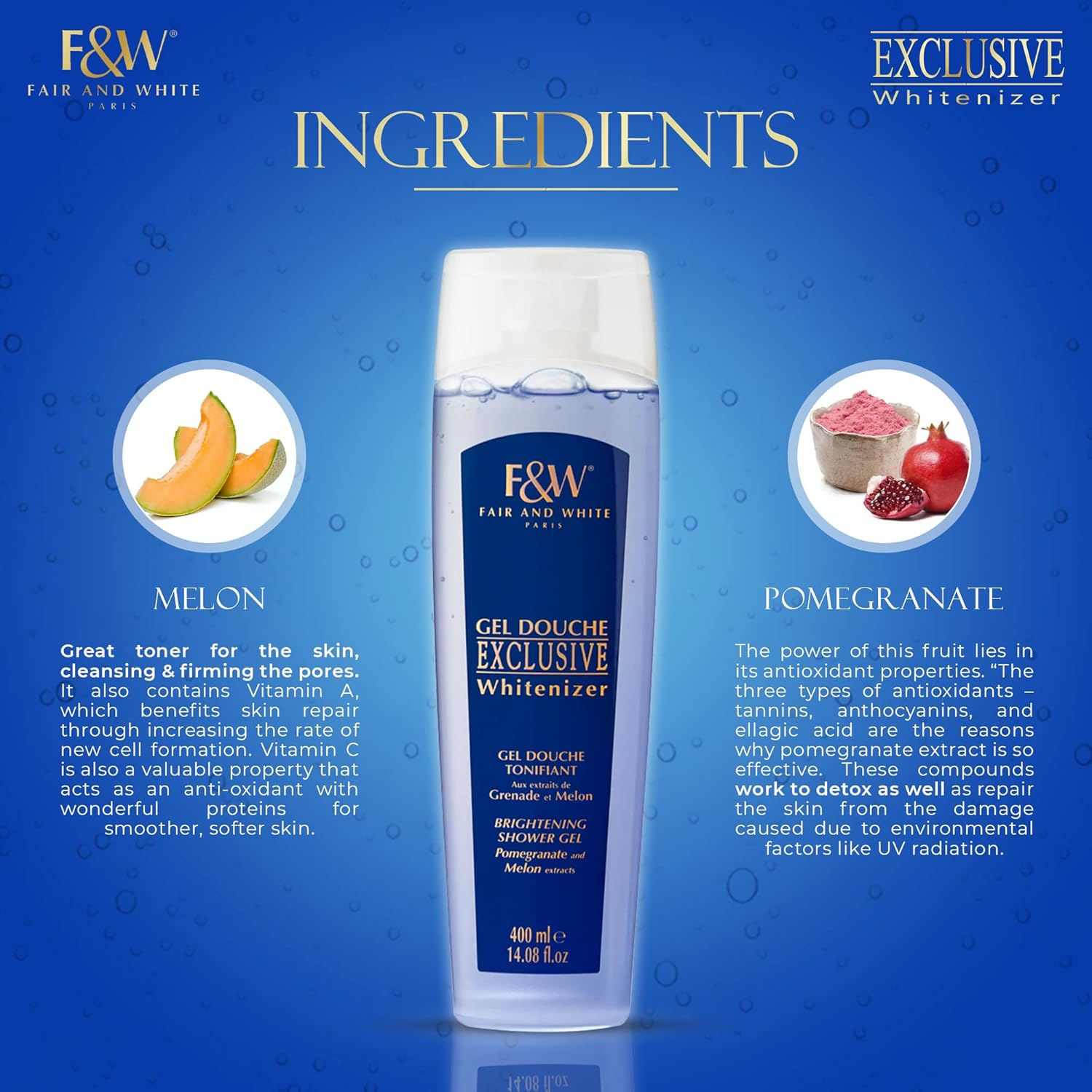 Fair and White Exclusive Shower Gel 400 Ml image number 3