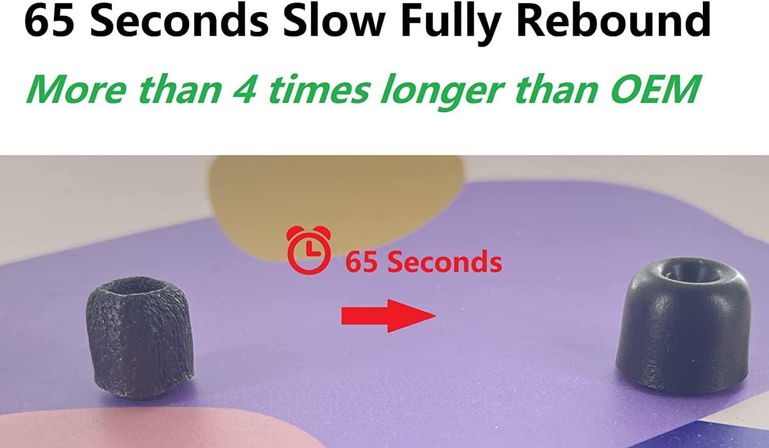 JNSA Replacement for Sony WF-1000XM4 1000XM3 Memory Foam Ear Tips Noise Canceling Foam Eartips Ear Plug Ear Tip L Size 3 Pairs, [Fit in Case], Black,Large Size (Foam4Xm4B3Pl) image number 6