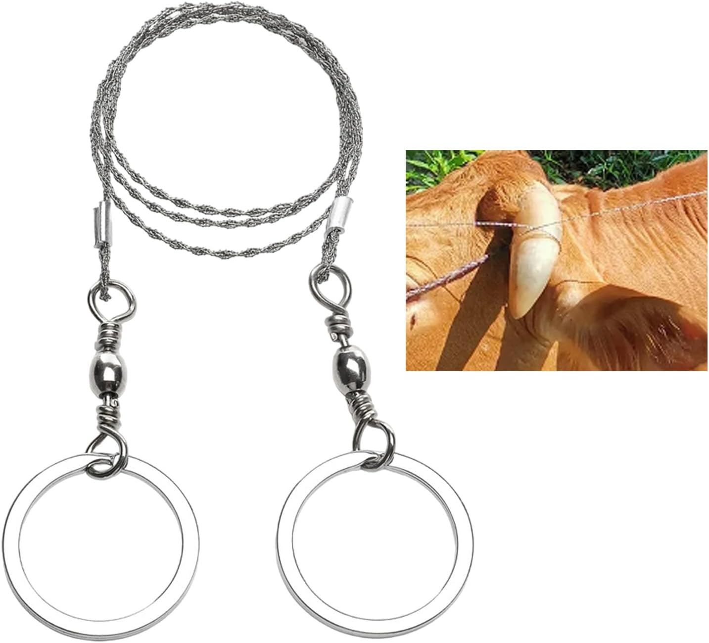 Livestocks Horn Maintenance Wire Saw Simple Practical Tool for Easily Cattle and Sheep Horn Care Farm Environment Stainless Steel image number 3
