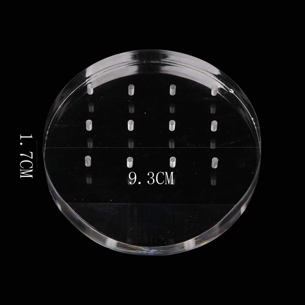 1Pc Clear Acrylic Nail Drill Bit Holder Stand Case Display Organizer 12 Holes Drill Bit Holder Manicure Tools for Home Use or Profession Nail Salon Use, Round image number 5