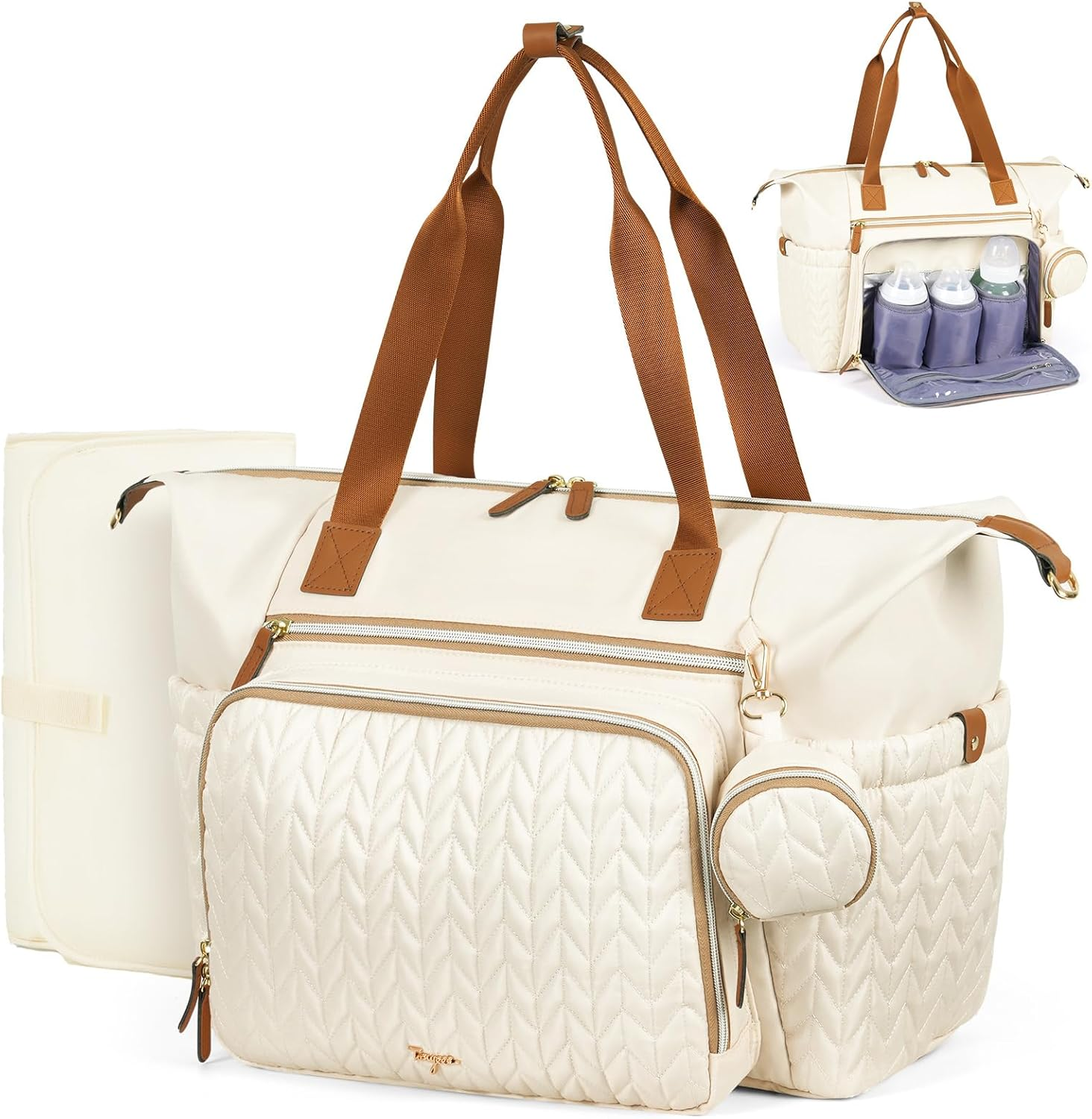 Tonyeee Baby Wickelrucksack Gro&szlig;e Wickeltasche,Wasserdicht Tragbare Reise Umh&auml;ngetasche Tragetasche Henkeltaschen Babytasche Mit Schultergurte