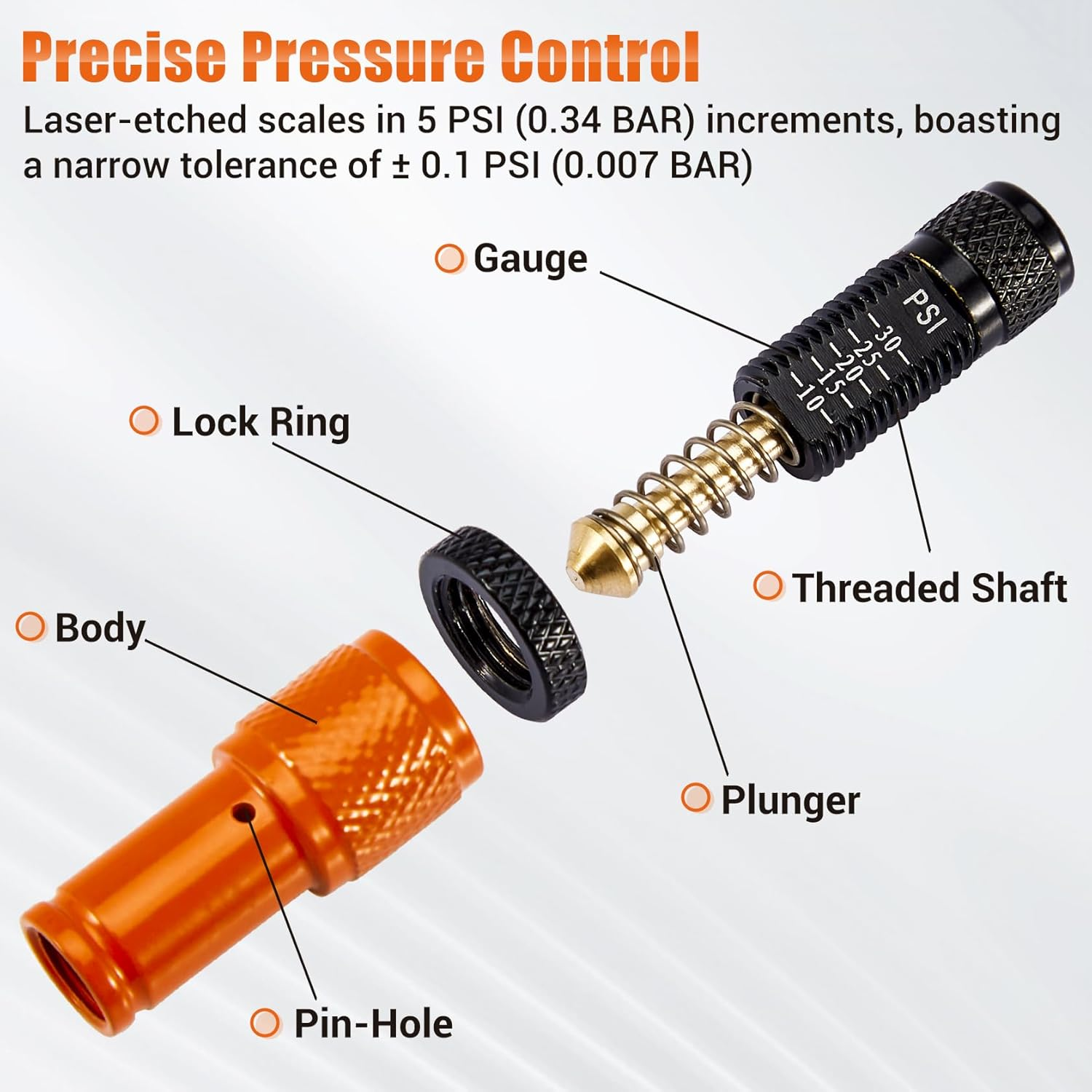 Krimocy Automatic Tire Deflator Kit 10-30 PSI, Adjustable Tyre Deflator Valve, 4 Pcs Screw-On Air down Tyre Tool for 4X4 4Wd Car Trucks Rvs Utvs image number 4