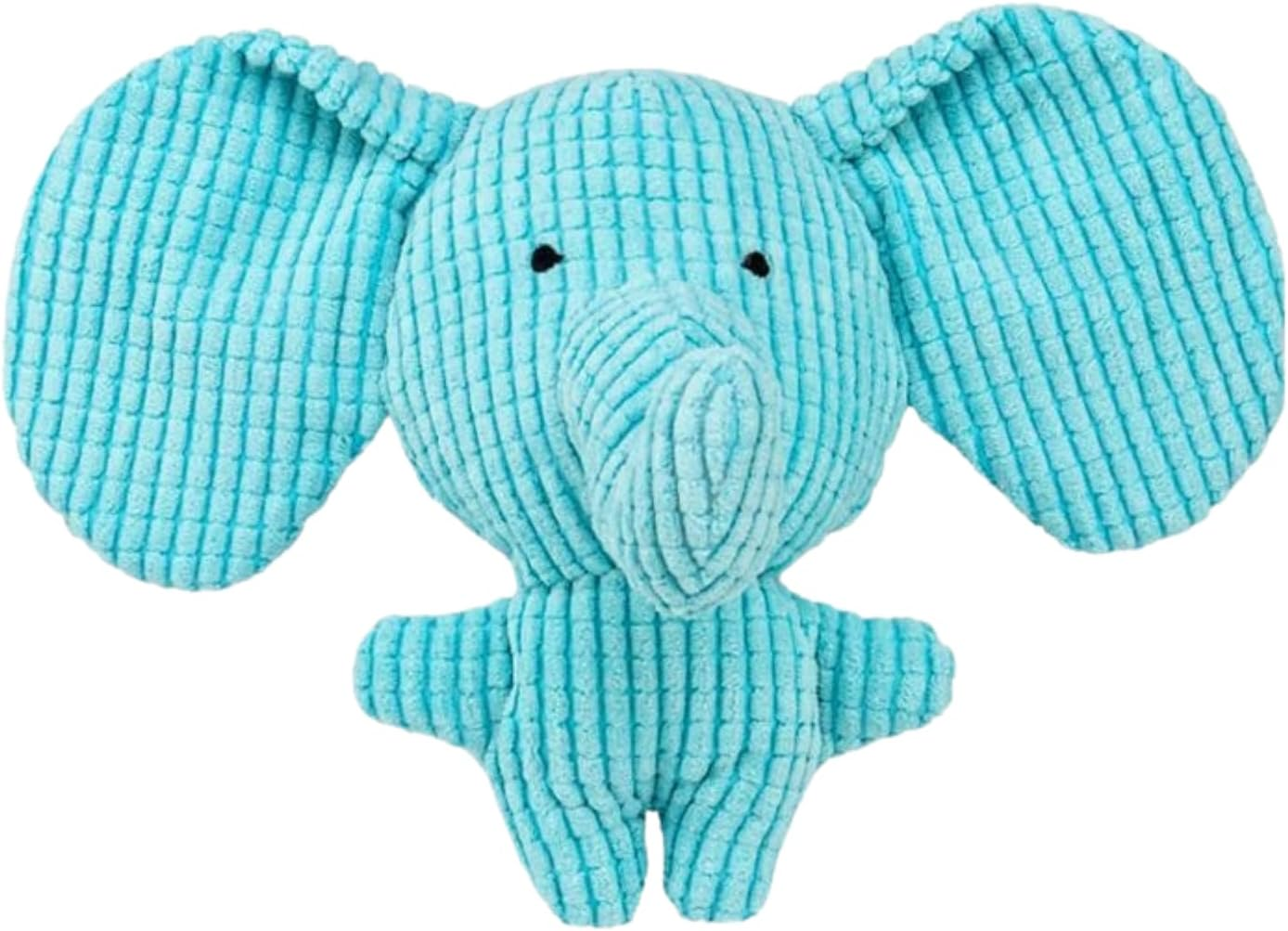 Squeaky Plush Elephant Dog Toy - Tough Chew Proof & Teeth Cleaning for Puppy, Small Medium Dogs - Boredom Relief Fun Interactive Toy