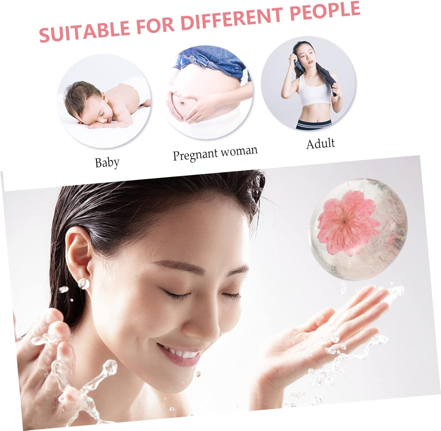 Healvian Flower Design Body Cleaning Care Soap Natural Soap Korean Cleanser Moisture Exfoliate