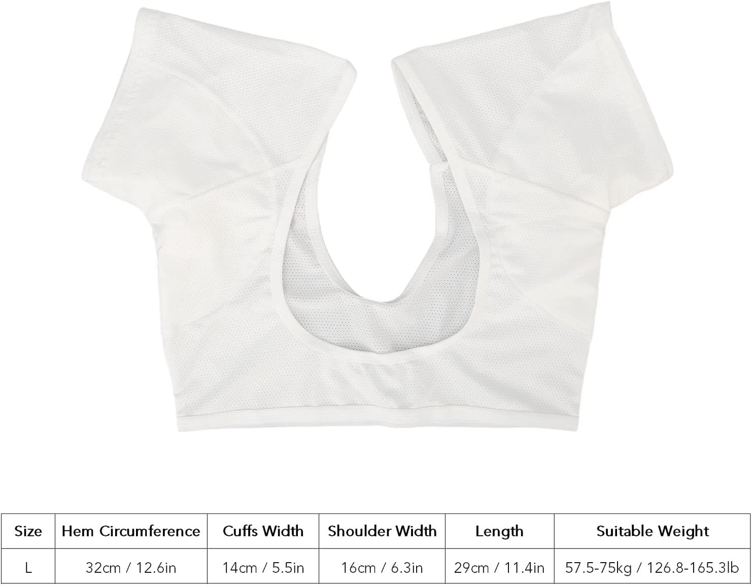 Underarm Sweat Vest - Breathable Soft Quick Drying Armpit Pads Shirt, Guard Underwear for Women Sports, Washable Shield (Needs to Be Layered) (L) image number 5