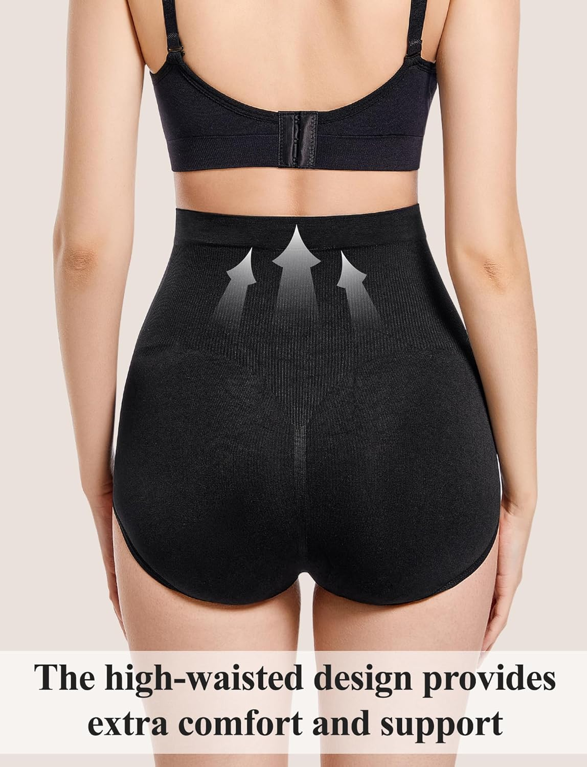 KEOYA Women&rsquo;S Maternity Underwear High Waisted Shapewear Seamless Boy Short Underwear for Pregnancy Belly Support 3 Pieces image number 6