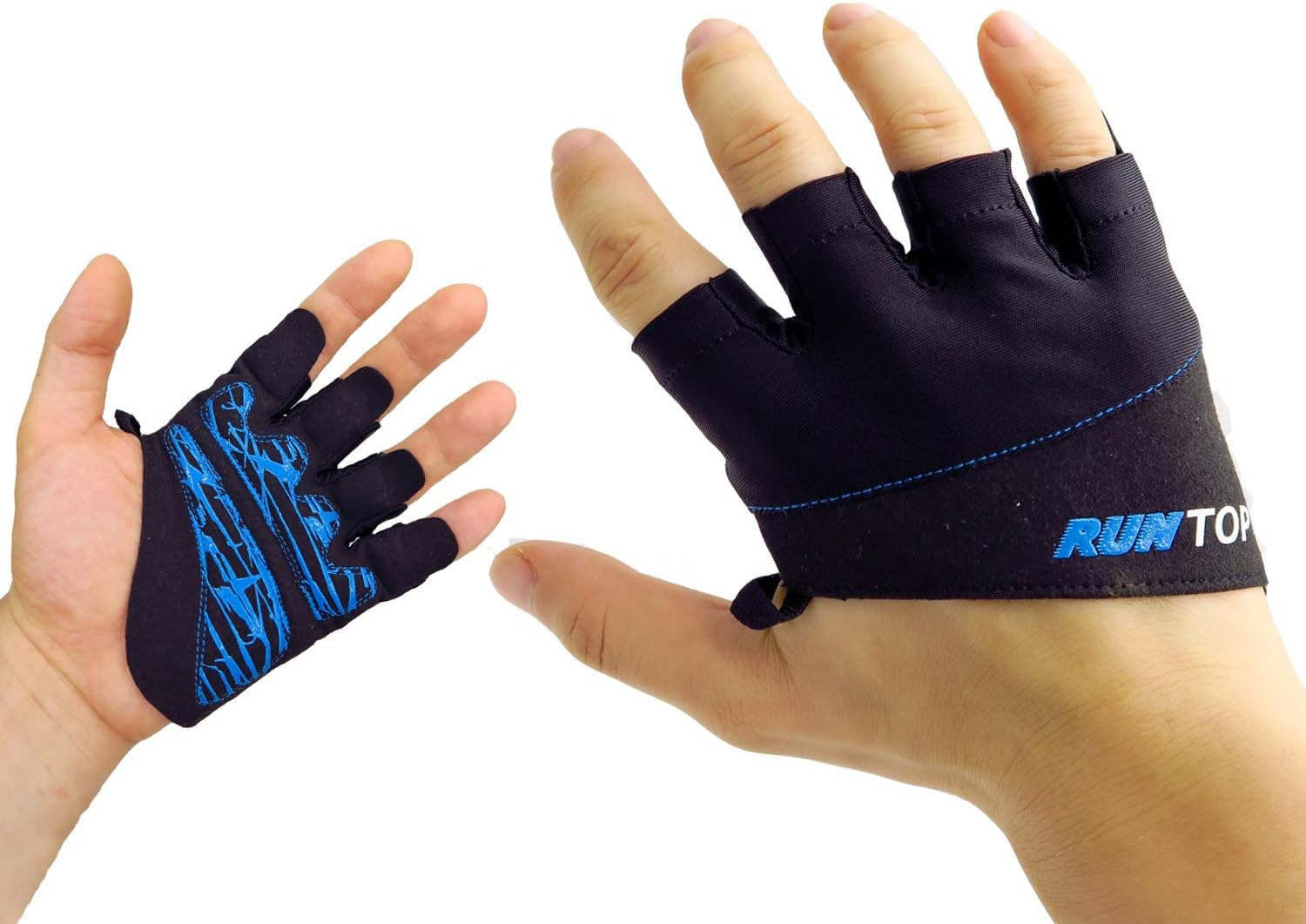 RUNTOP Workout Gloves Weight Lifting Grips with Silicon Padding Exercise Gloves Perfect for Women Men Crossfit Training WODS Weightlifting Bodybuilding Powerlifting Gym Fitness