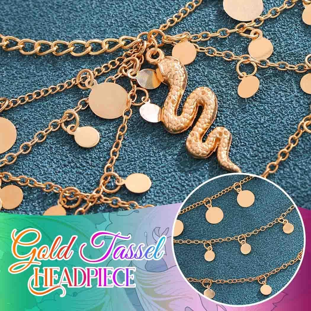 Fashband Gold Sequin Snake Headband Festival Costume Headpiece Hair Accessories for Women image number 4