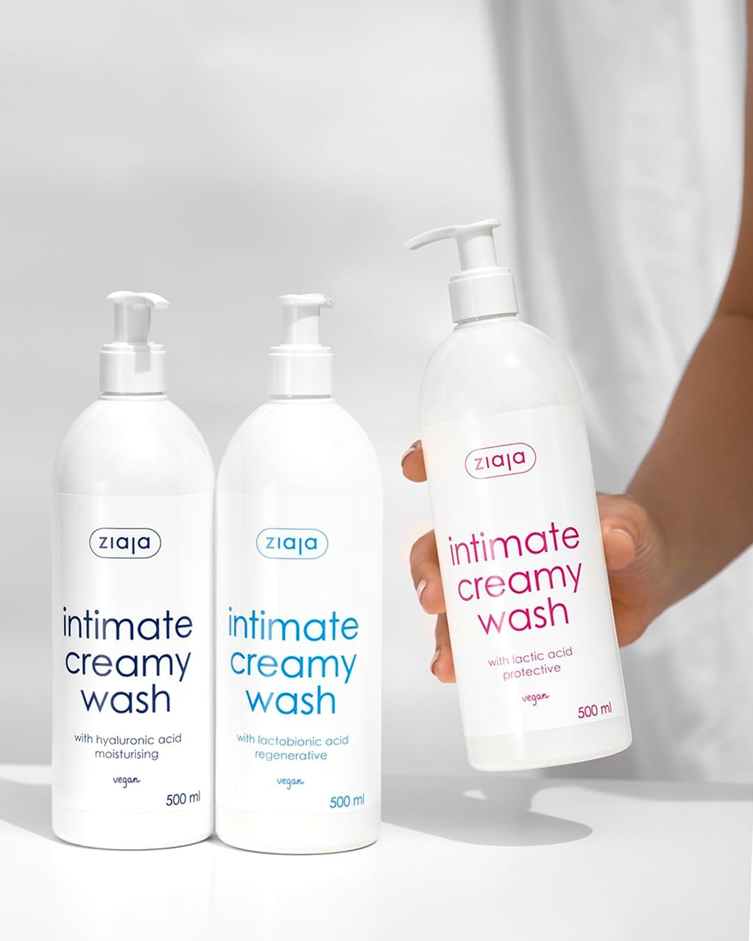 ZIAJA INTIMATE CREAMY WASH with HYALURONIC ACID - Dispenser 500ML image number 4