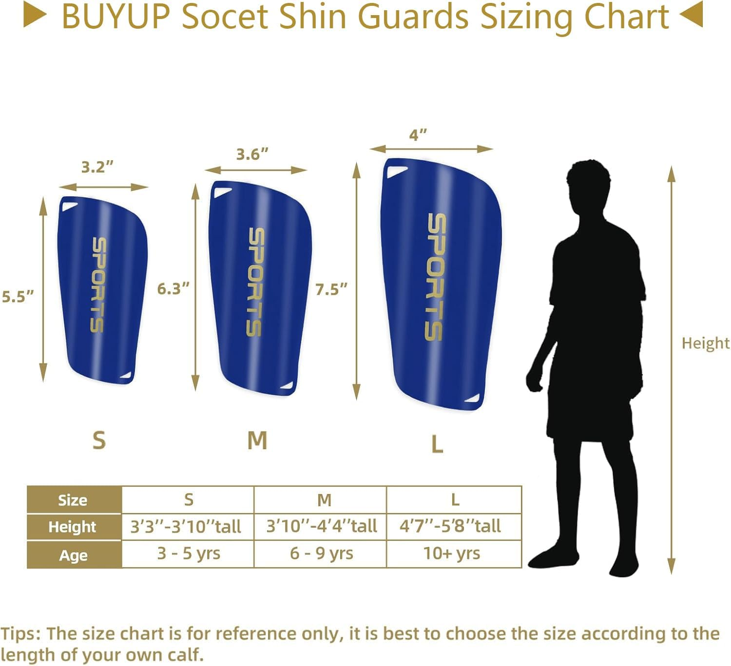 Kids Youth Soccer Shin Guards, Shin Pads and Shin Guard Sleeves for 3-15 Years Old Boys and Girls for Football Games, EVA Cushion Protection Reduce Shocks and Injuries(L 4'7" - 5'8" Tall) image number 6