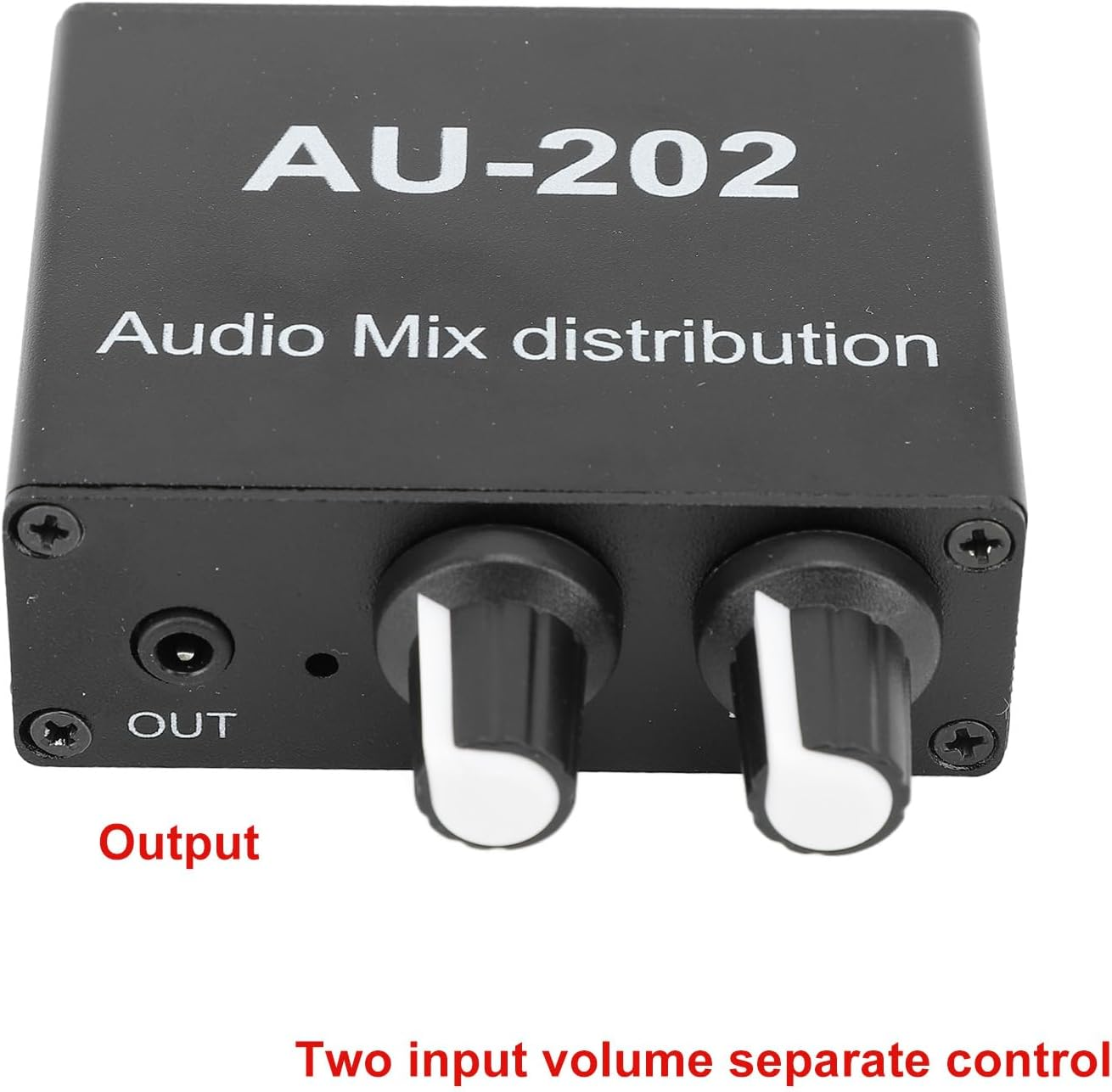 Headphone Amplifier 3.5Mm Mixer, 2 in 2 Out Stereo Mixer, 2 Channel Stereo Mixer Low Noise Independent Volume Control Small Sound Mixer for Headphone image number 3