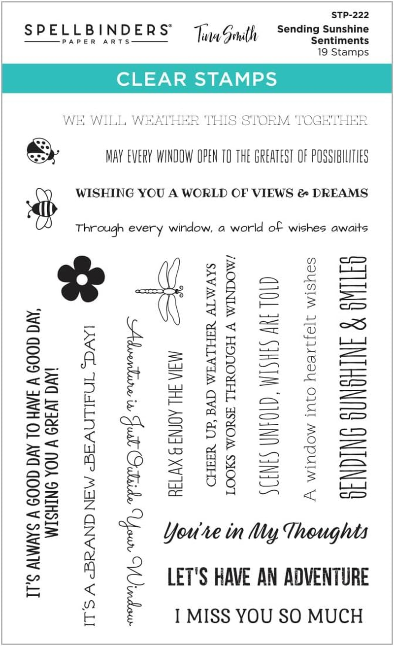 Spellbinders Sending Sunshine Sentiments Clear Stamp Set