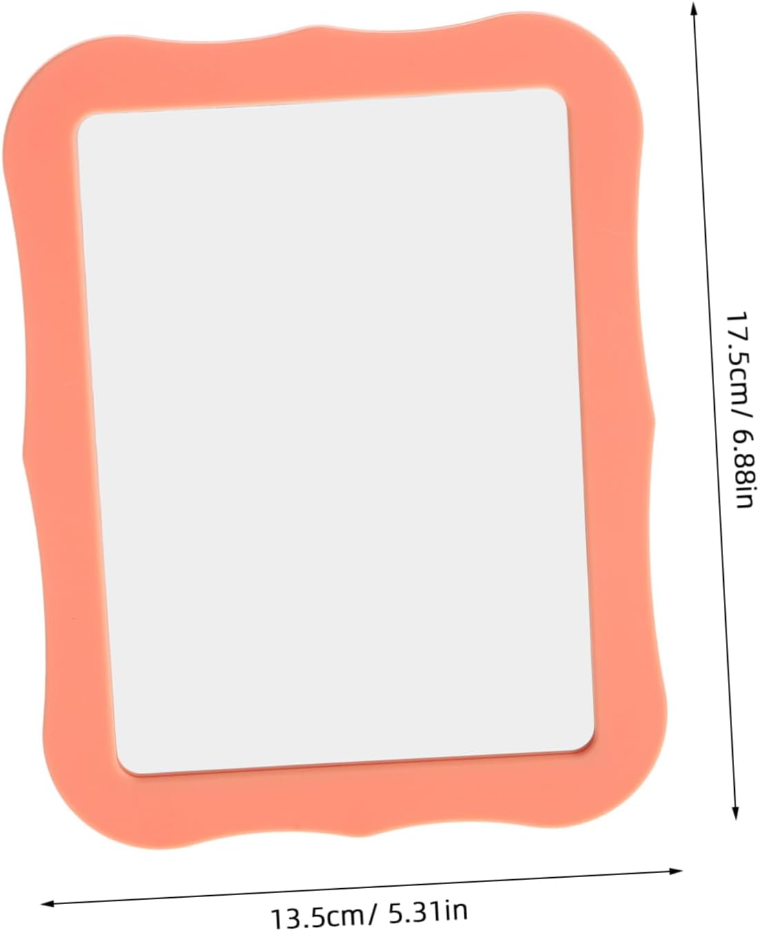 ULTECHNOVO Magnetic Mirror for Locker 5X7 Inch Orange Decorative Cabinet Mirror Magnetic Dressing Table for Home Office School Use - Orange image number 6