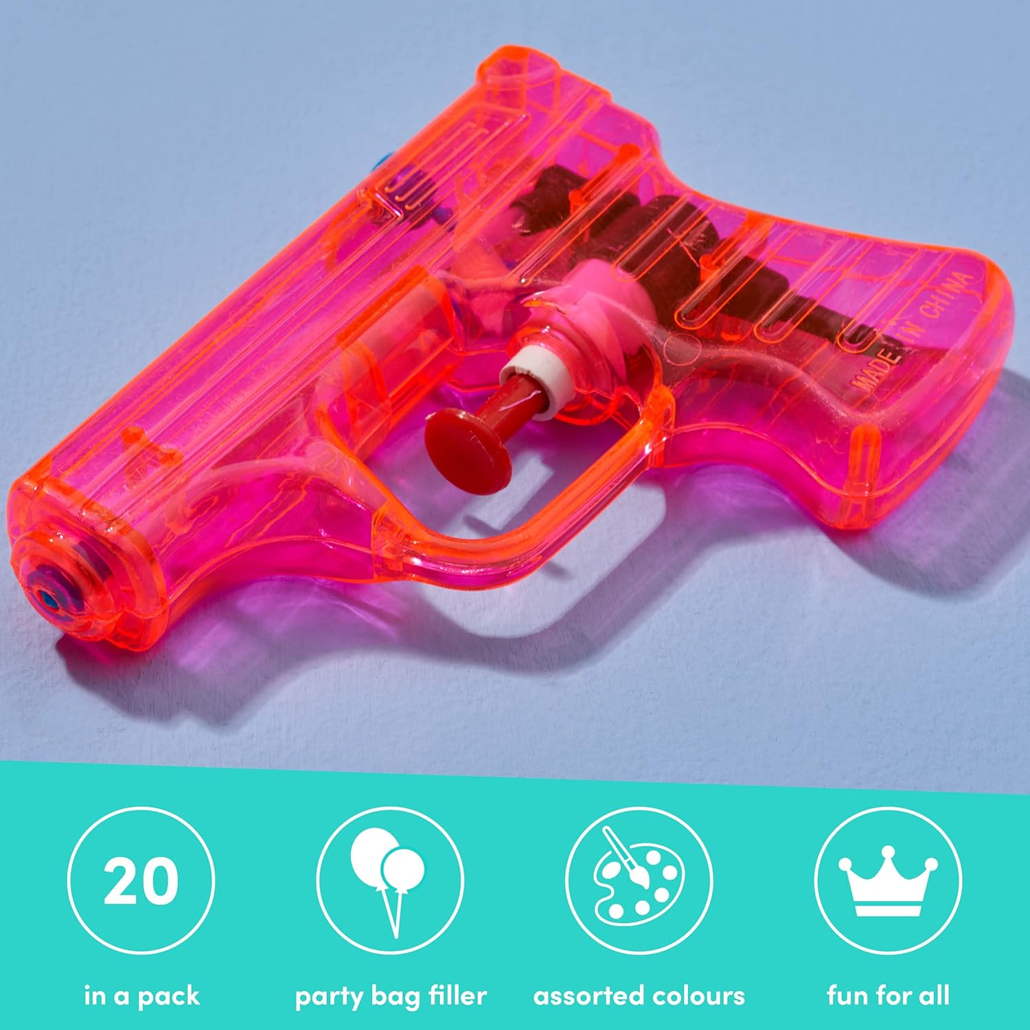THE TWIDDLERS 20 Small Water Pistol Toys for Boys and Girls - Party Bags for Children'S Birthday, Party Favours, Pool & Beach Parties image number 1