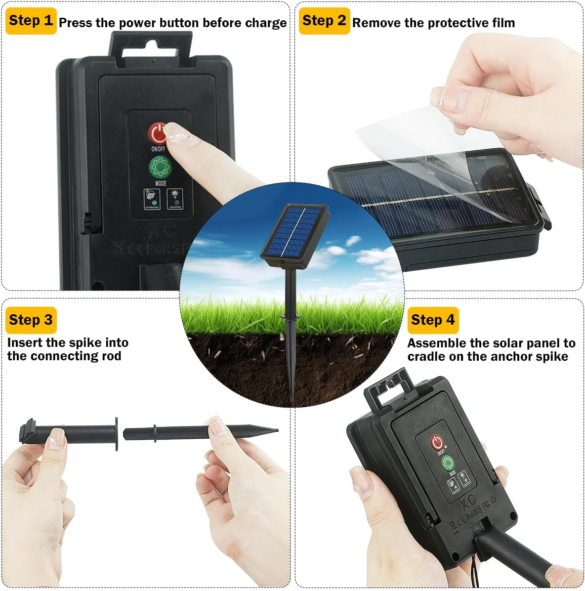 HELESIN Fairy Lights Outdoor, 200 LED String Lights 72Ft/22M,Solar Garden Lights with 8 Modes,Christmas LED Lights Outdoor Waterproof for or Home,Lawn,Garden,Wedding,Party and Holiday(Warm White) image number 6