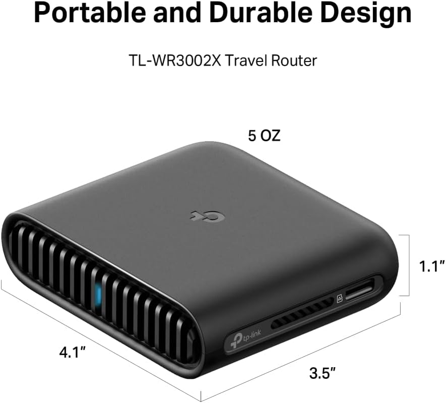 Tp-Link AX3000 Gigabit Wi-Fi 6 Portable Travel Router, 2.5G Multi-Gig Port, VPN Encryption (Openvpn & Wireguard), SD Card Support, USB Modem/File Sharing, Convenient Type-C Power Input (TL-WR3002X) image number 3