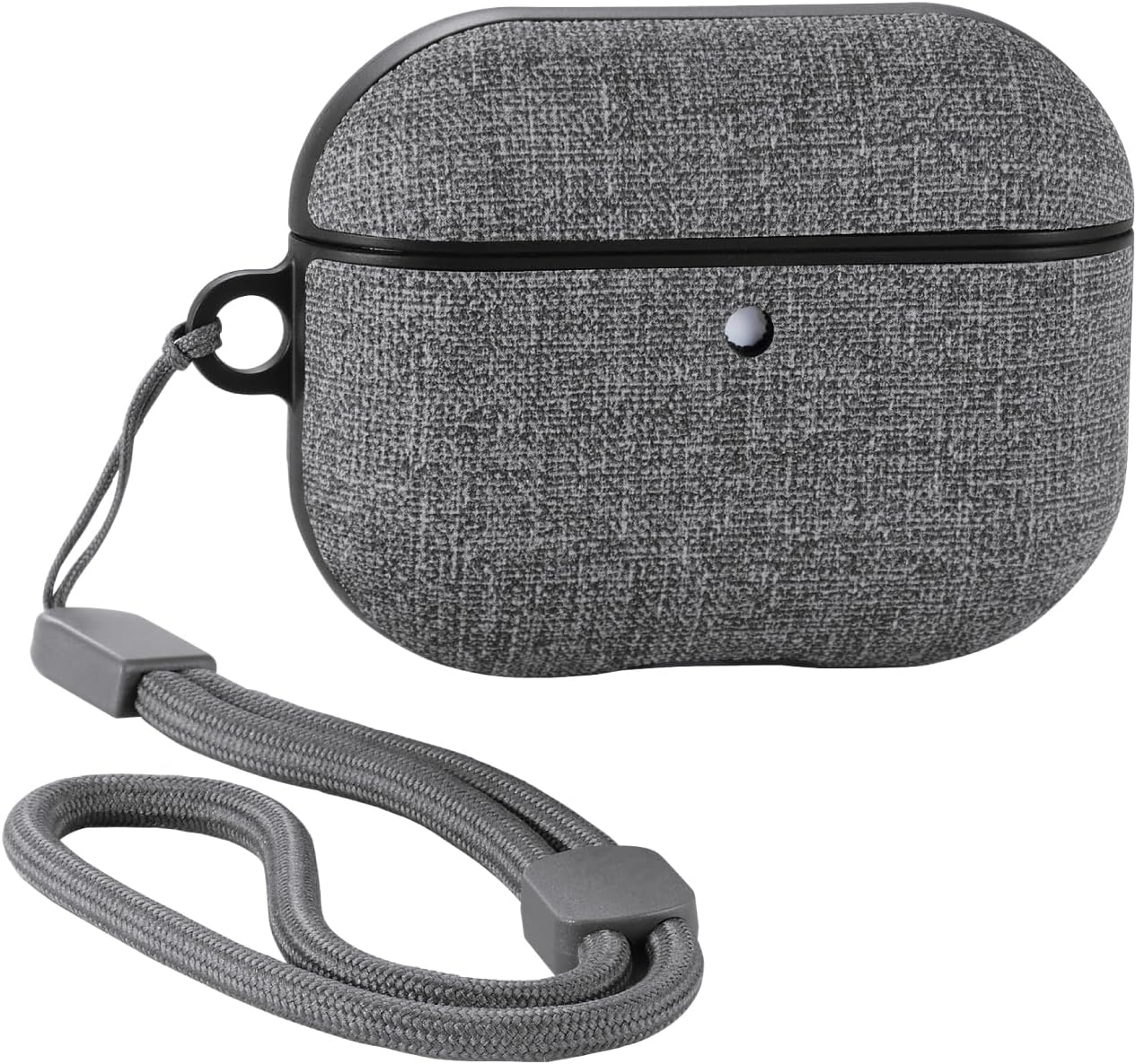 Elecom AVA-AP07CCNV Airpods Pro 3 3Rd Generation 2025 Fabric Touch Case, Shock Absorption, All around Air Cushion Protection, Carabiner Included, Magsafe Charging, Compatible with Wireless Charging