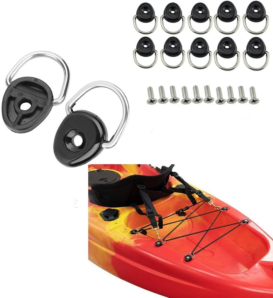 12Pieces Metal Tie-Down Anchors D-Ring Buckle Fit for Jimny Trunk Accessories JB64 JB74W 2019 2020 2021 2022 2023 2024 2025 Trunk Cargo,Car Interior Accessories with Screws image number 3