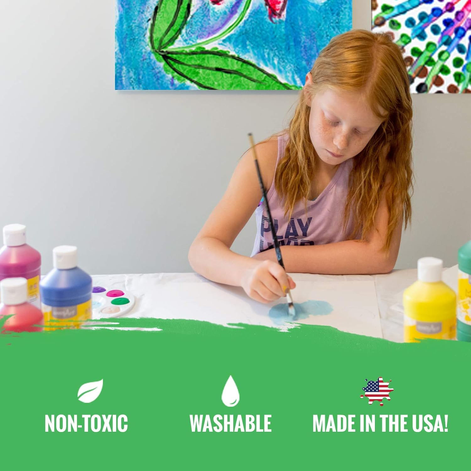 Handy Art Little Masters Washable Tempera Paint 1/2 Gallon, Yellow image number 2