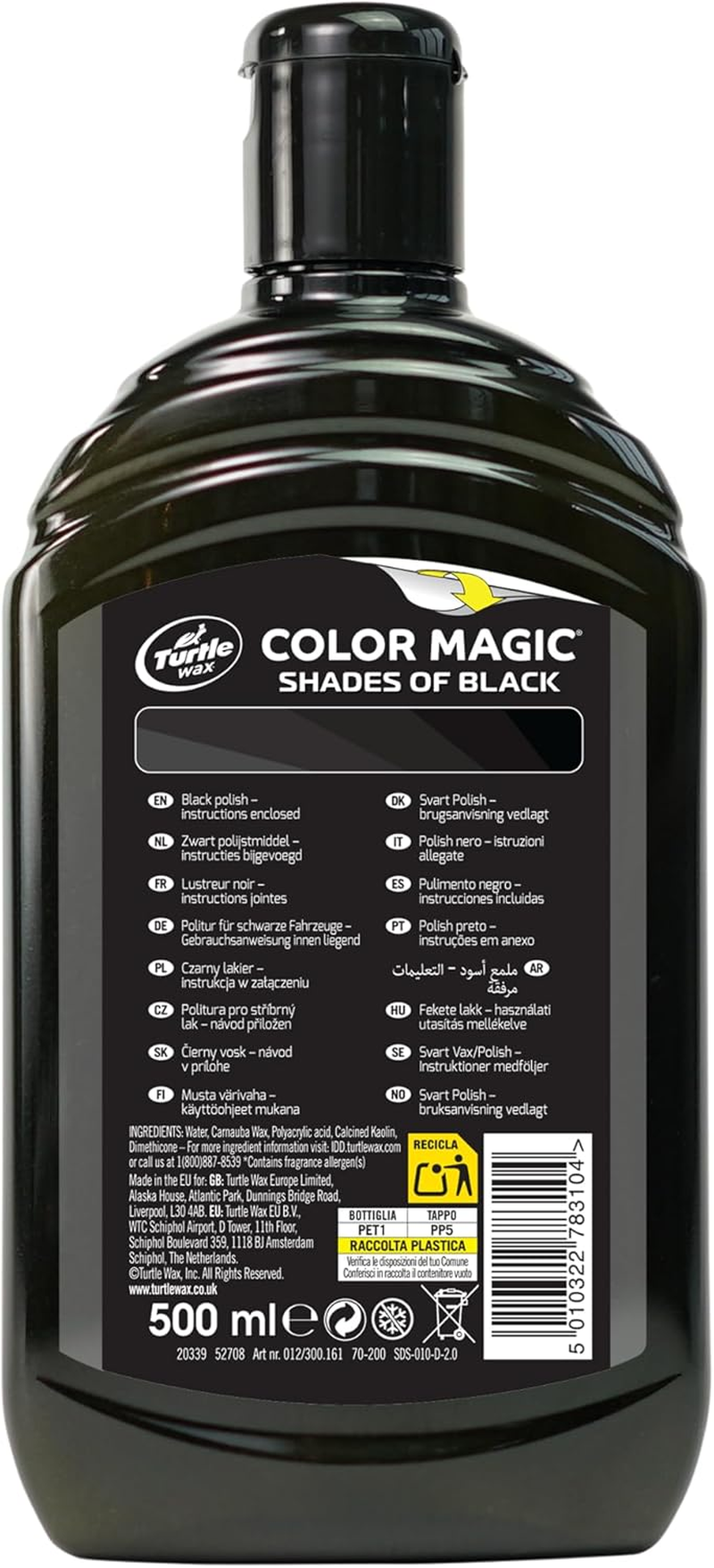 Turtle Wax Color Magic Wax, Black, 500Ml image number 4