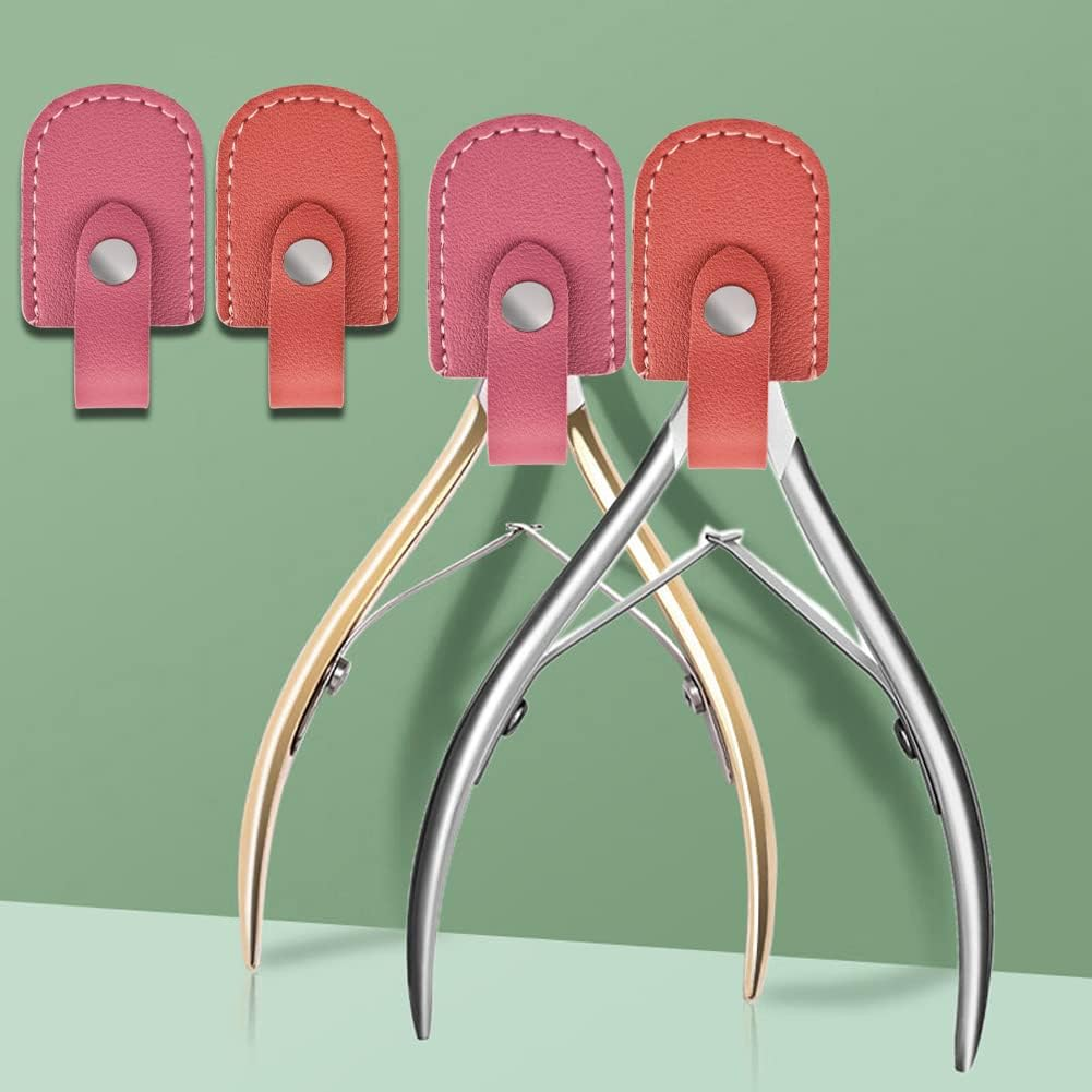 9 Pack Nail Scissors Protective Cover Portable Scissor Pouch Nail Nipper Protector Nail Trimmer Storage Container for Nail Cuticle Scissor Nail Nipper (9 Colors) image number 3