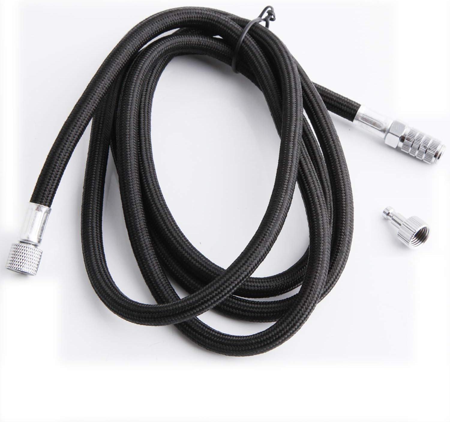 FENNGDA Airbrush Hose, Premium 10Ft Nylon Braided Airbrush Hose with Airbrush Quick Release Disconnect Coupler, Plug 1/8" BSP Male and Female Hose Connection