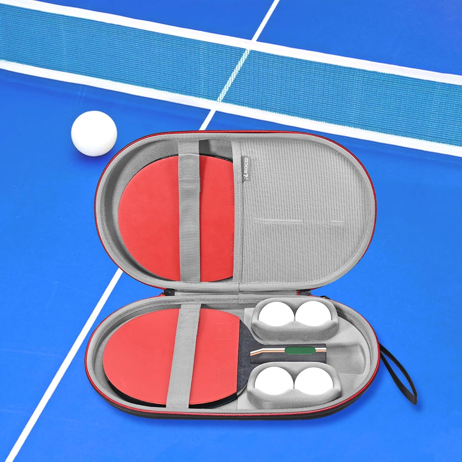 RLSOCO Carrying Case for Ping Pong Paddles/Table Tennis Paddles, Fits for 2 Paddles and 4 Balls (Case Only) image number 3