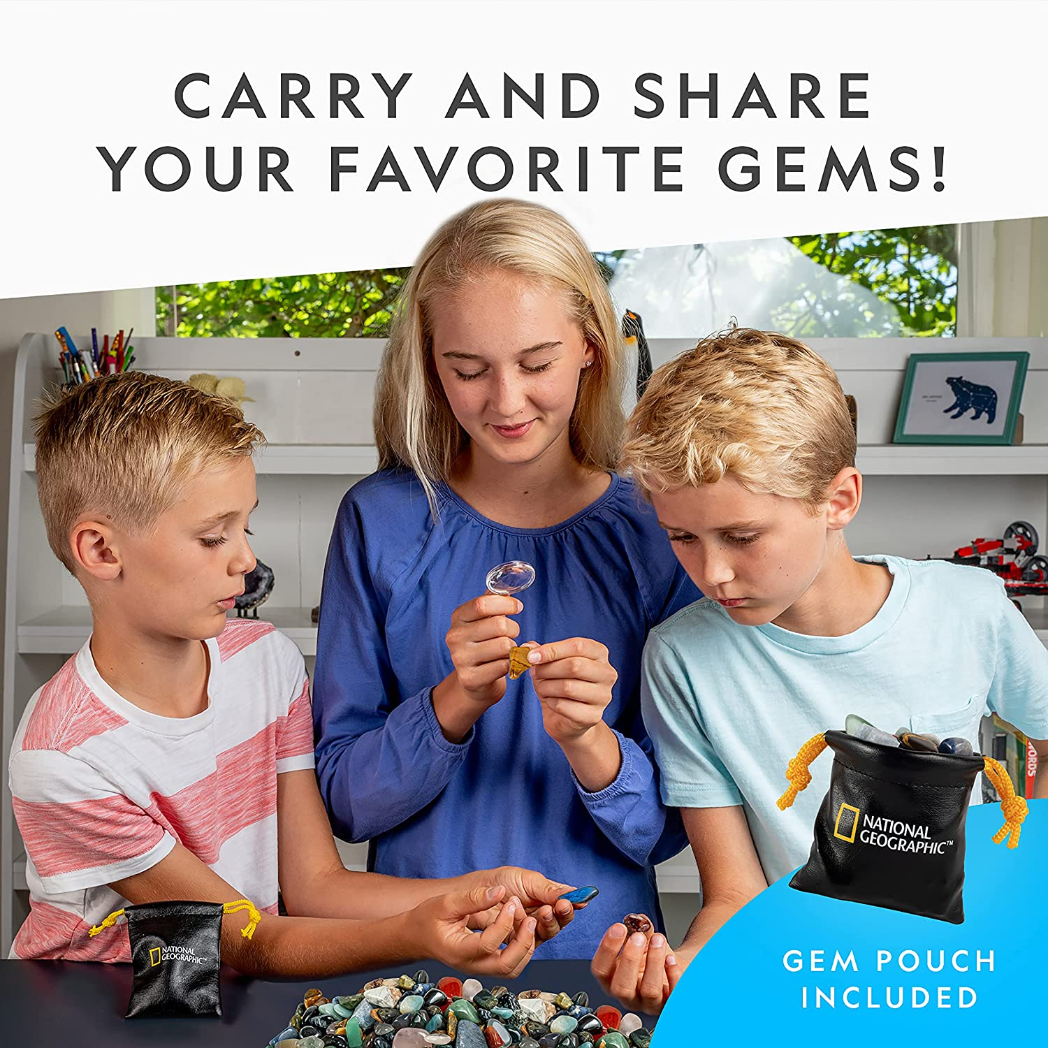 National Geographic Rock Tumbler Refill Kit - 2.26 Kg Mix of Rocks & Rough Gemstones for Tumbling, Rock Tumbler Supplies, Grit and Polish Refill image number 3