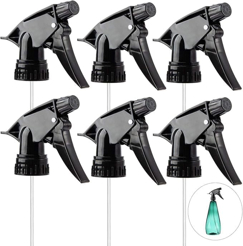 Ksngtixe 6-Pack Heavy Duty Trigger Spray Nozzles - 28-400 Compatible Replacement Spray Bottle Heads, Durable Plastic Sprayer Tops for Cleaning & Gardening image number 3