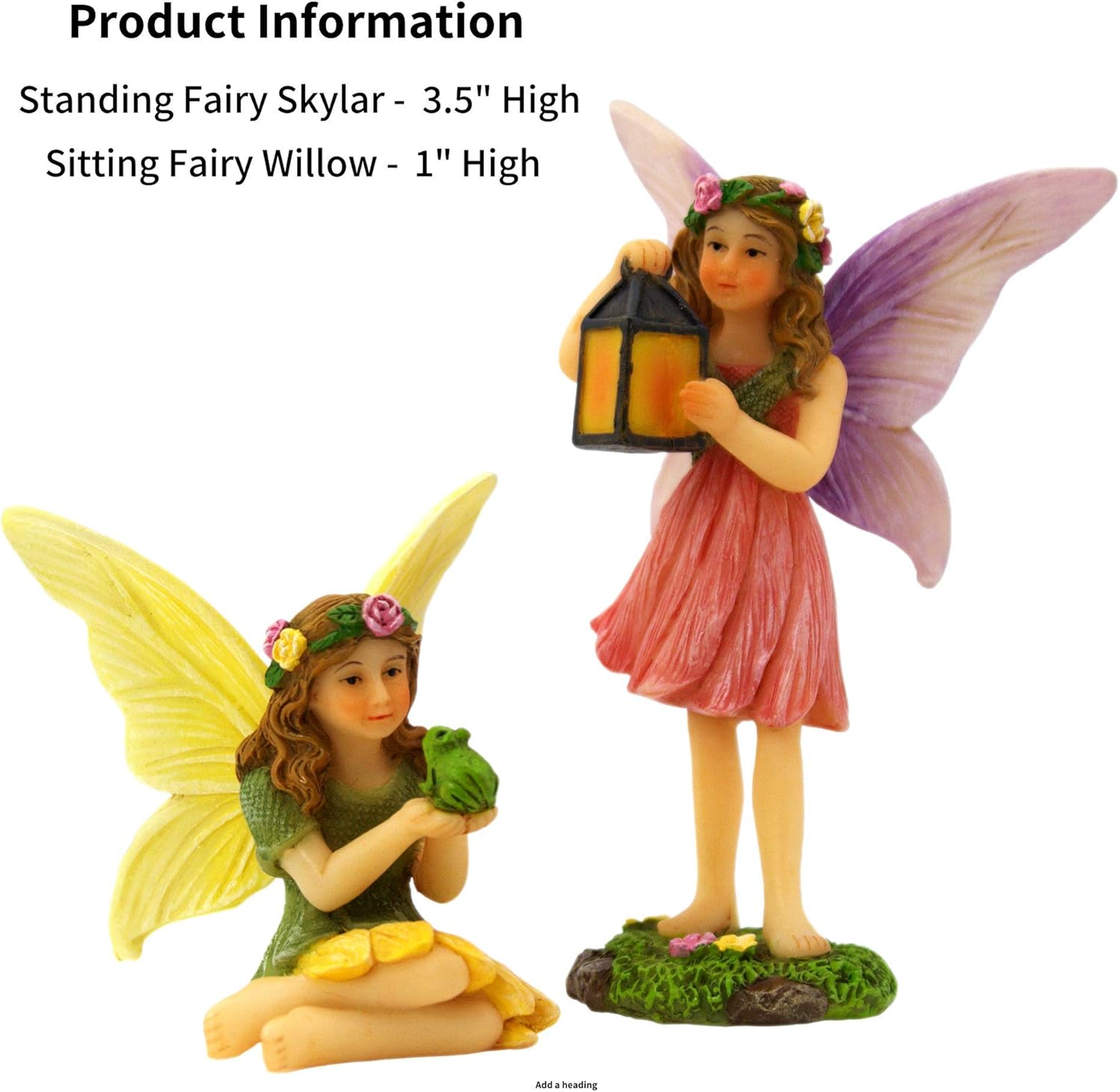 PRETMANNS Fairies for Fairy Garden &ndash; Fairy Garden Accessories &ndash; Fairy Garden Fairies &ndash; Cute Fairy Garden Figurines and a Fairy Sign - Miniature Fairy Garden Accessories - 3 Piece Fairy Set image number 6