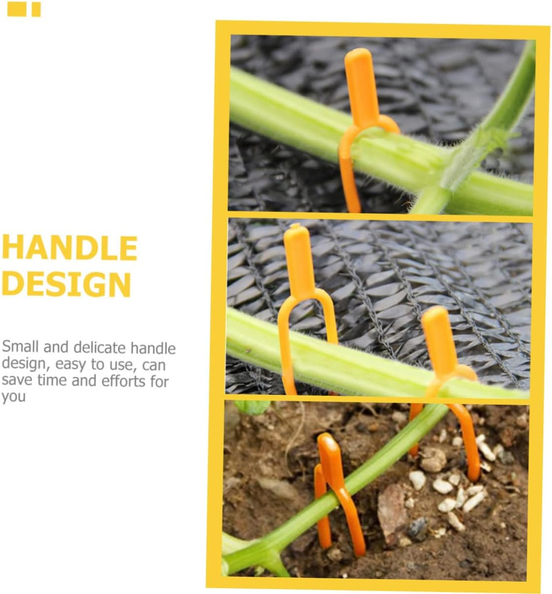 CIMAXIC 2Sets Plastic Plant Clips Fastening Vines Clamps Gardening Fixing Clips Supplies Plant Ties 200Pcs*2 image number 6