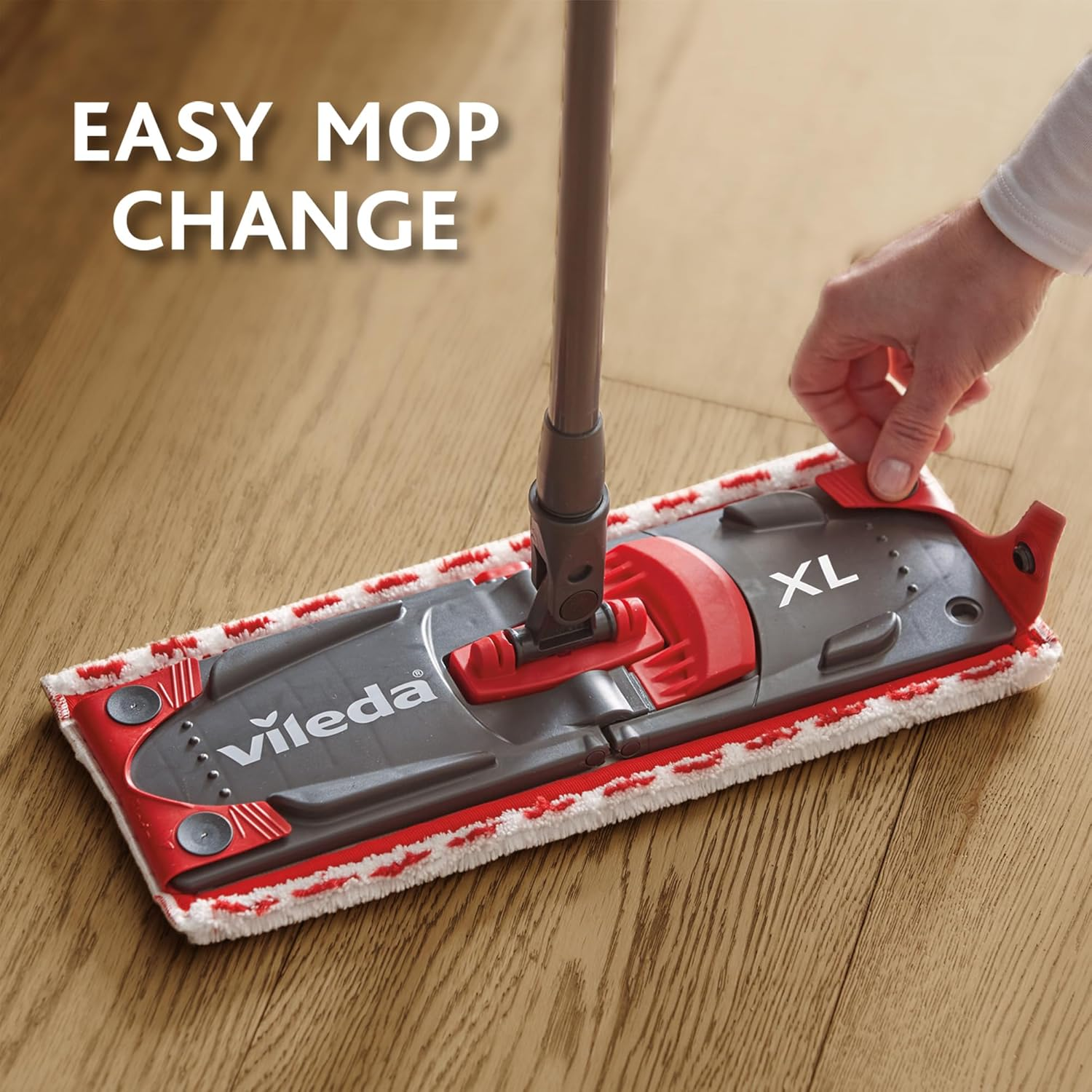 Vileda Ultramax XL Mop Refill | Pack of 1| Wide Floor Coverage &ndash; Quick Cleaning | for All Hard Floor Surfaces | Removal of over 99% of Bacteria with Just Water* | 2In1 Microfibre image number 4