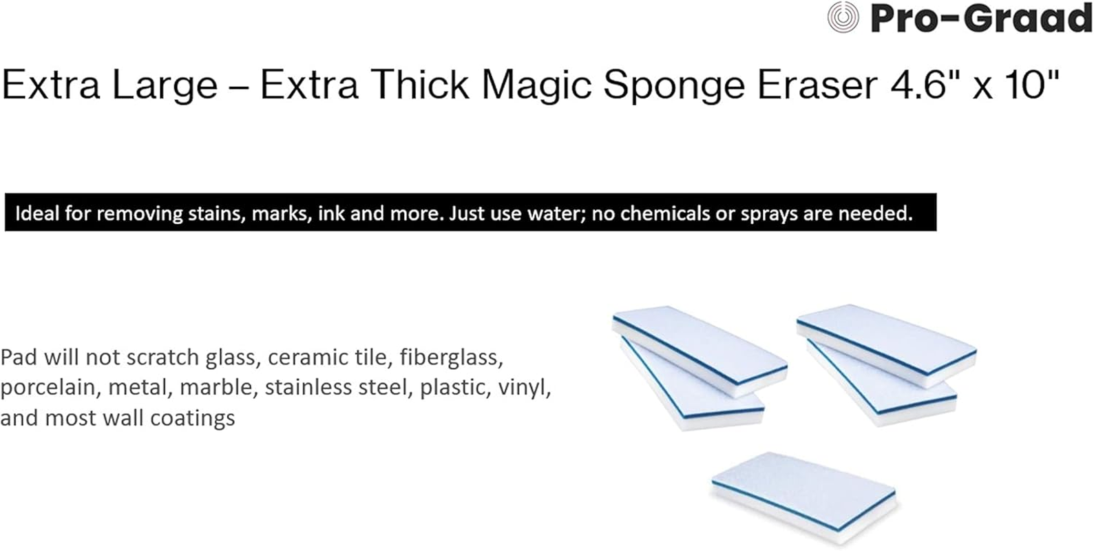 Magic Mopper Eraser 20 Pack 4.5" X 10" X 1" Mop Floor Cleaning Utility Pads Durable Melamine Erasing Sponges Commercial Grade Floor Tile Grout Baseboard Walls, Pack of 20 image number 5